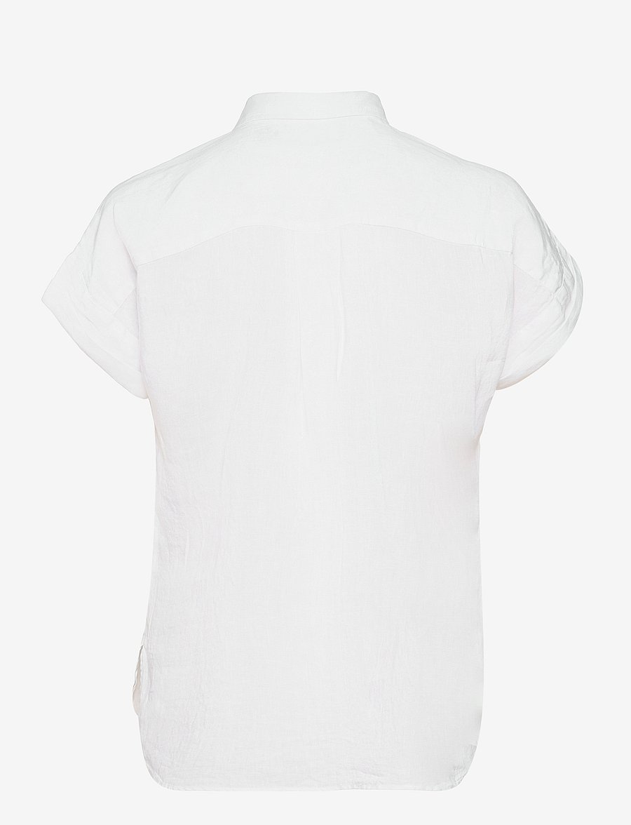 Lauren Ralph Lauren - TISSUE LINEN-SS SHIRT - hørskjorter - white - 2