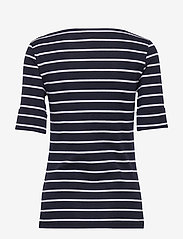 Lauren Ralph Lauren - Striped Boatneck Top - marškinėliai - lauren navy/white - 1