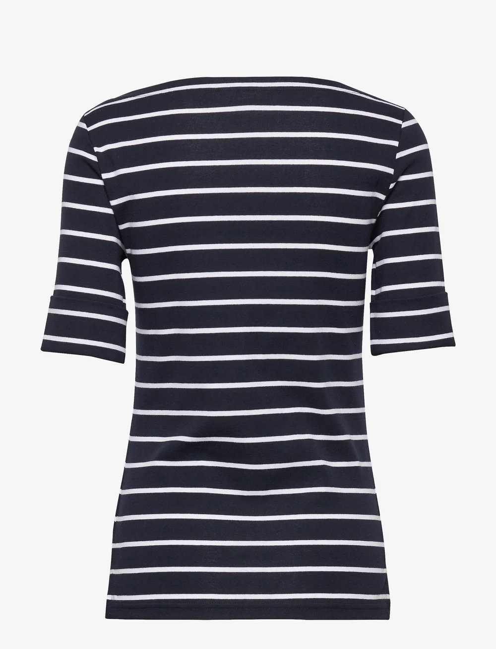 Lauren Ralph Lauren - Striped Stretch Cotton Boatneck Tee - t-shirts - lauren navy/white - 2