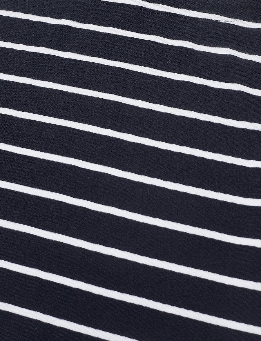 Lauren Ralph Lauren - Striped Stretch Cotton Boatneck Tee - t-shirts - lauren navy/white - 3
