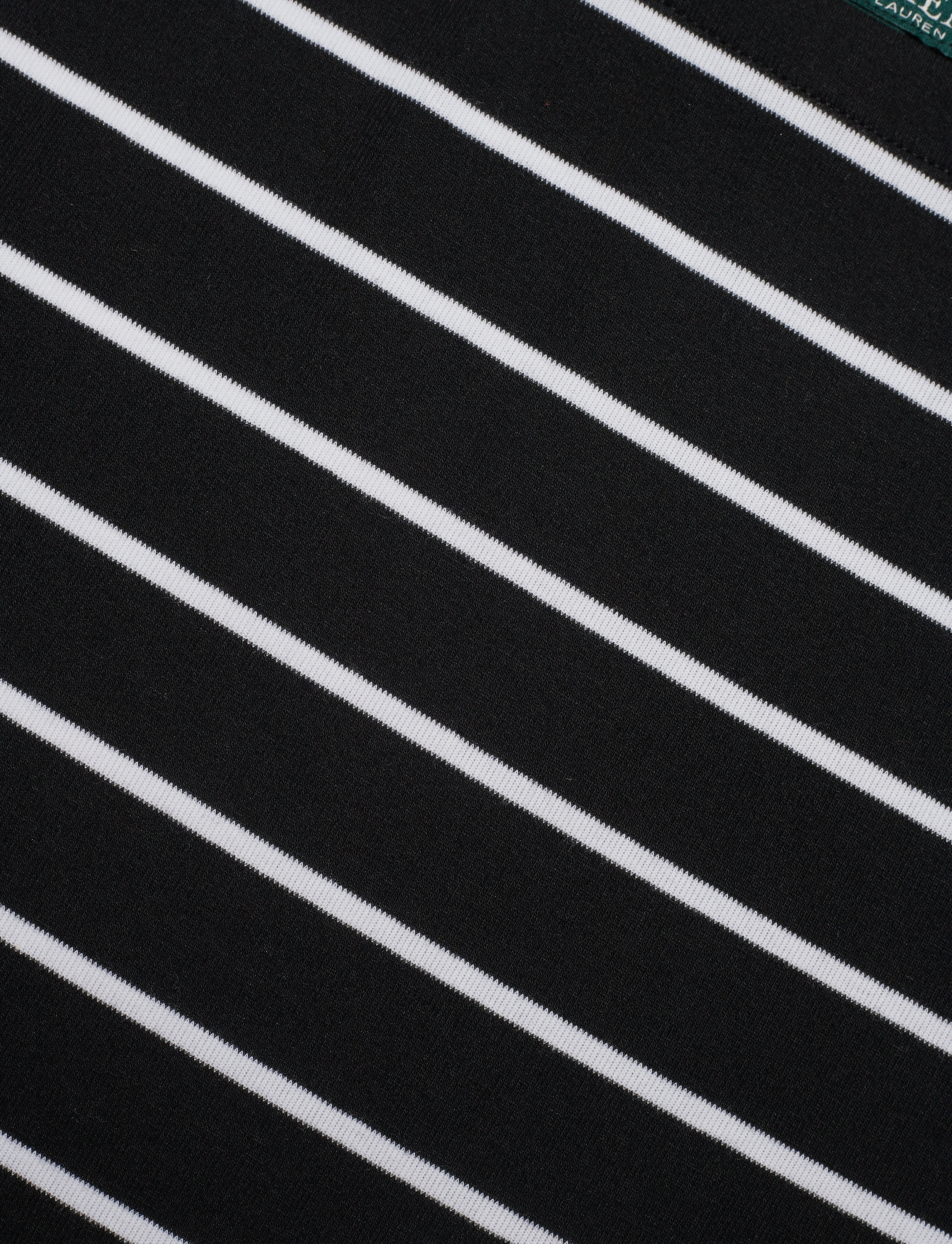 Lauren Ralph Lauren - Striped Stretch Cotton Boatneck Tee - t-shirts - polo black/white - 4