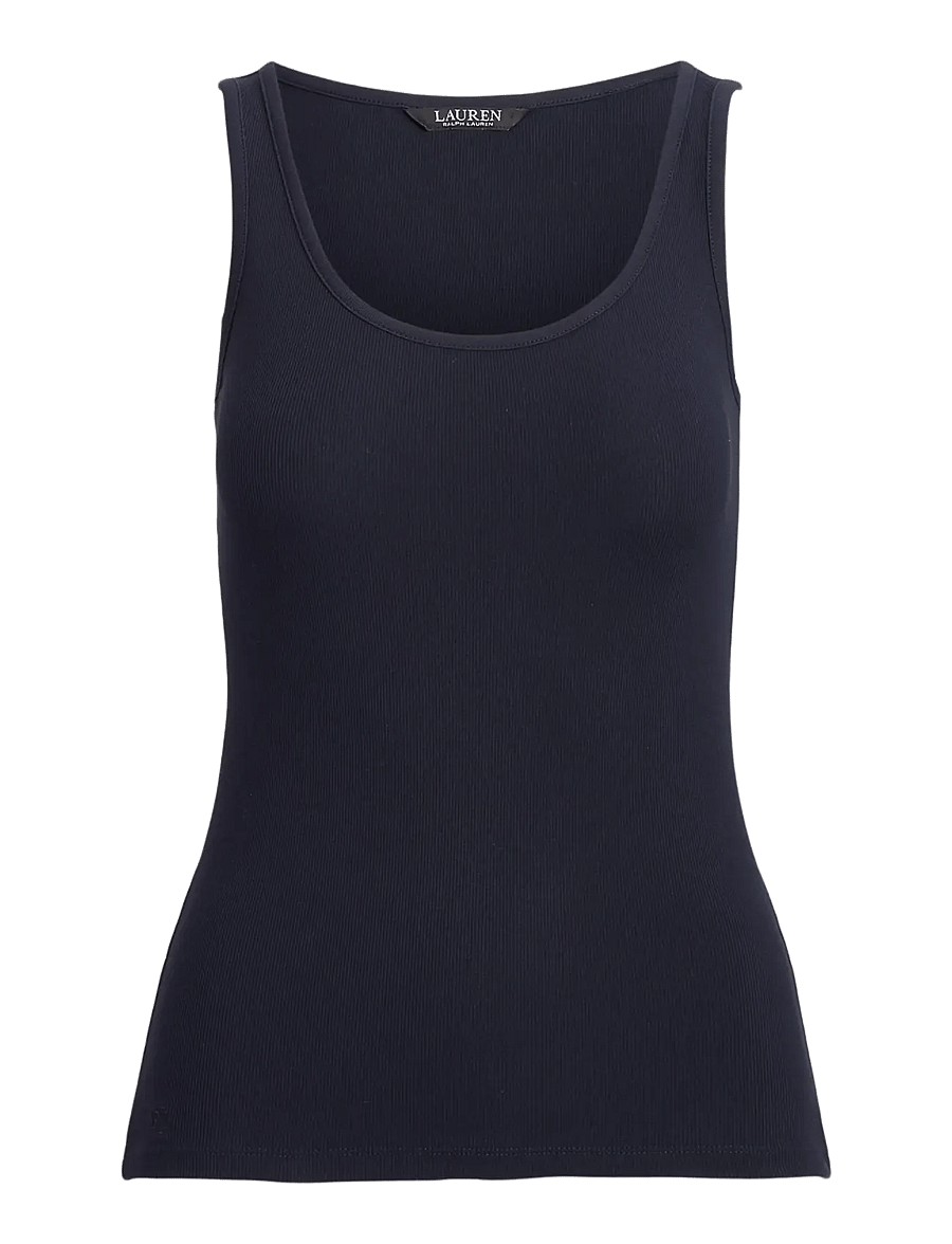 Lauren Ralph Lauren - RFND STRTCH 2X2 RIB-TANK TOP - hauts sans manches - lauren navy - 1