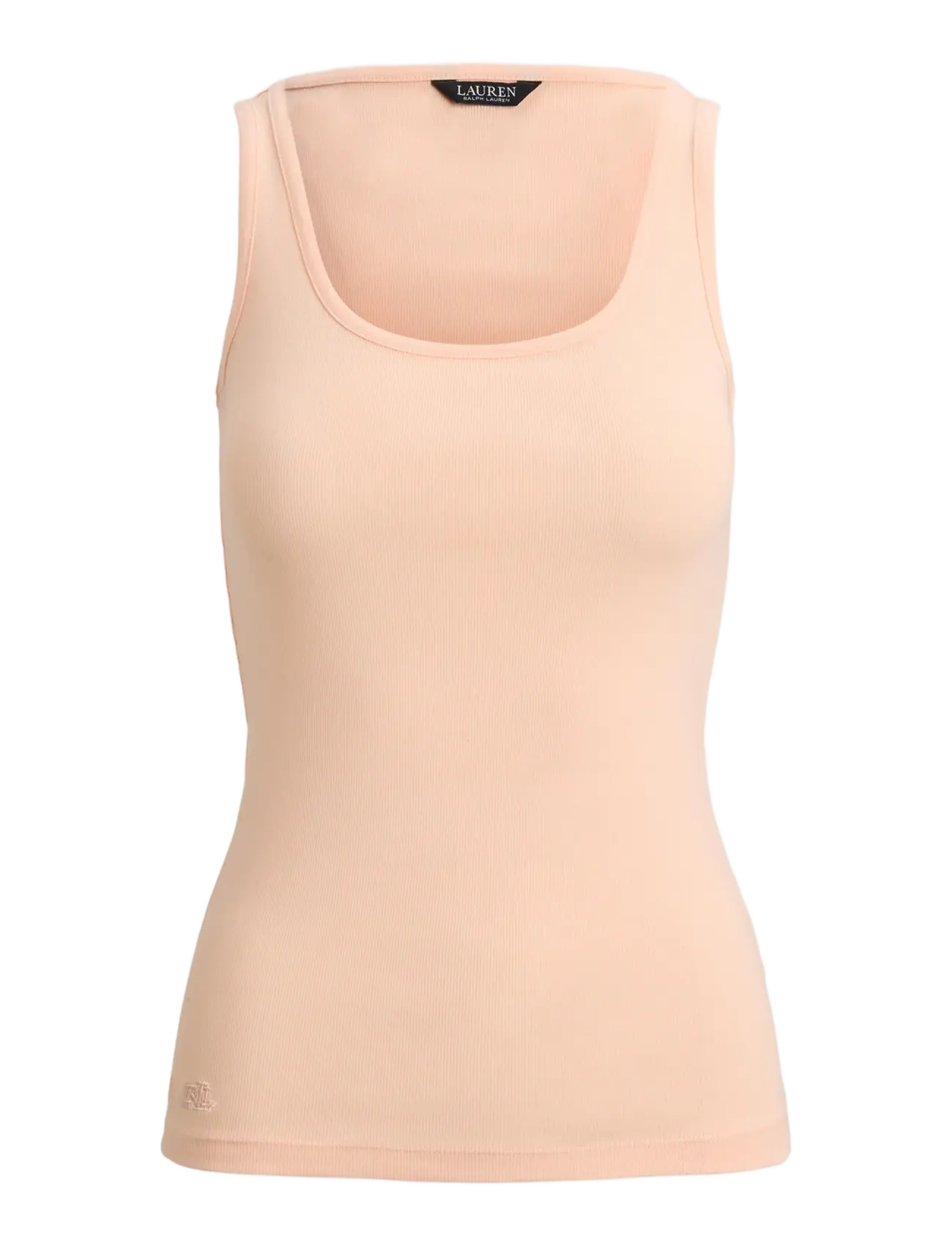 Lauren Ralph Lauren Stretch Cotton Tank Top - Tøj - LIGHT PORTSIDE CO / pink/rose