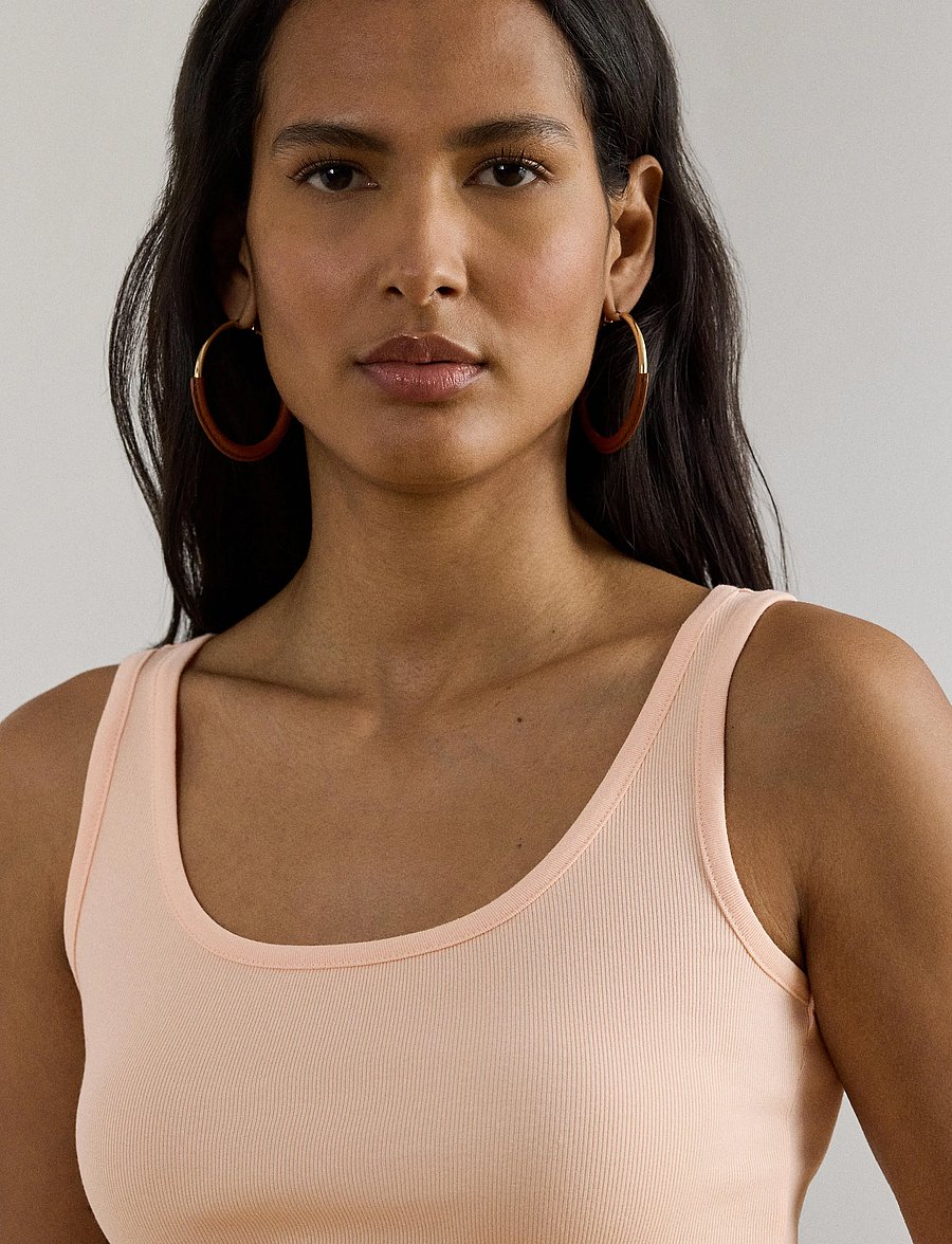 Lauren Ralph Lauren - RFND STRTCH 2X2 RIB-TANK TOP - Ärmellose tops - light portside co - 2
