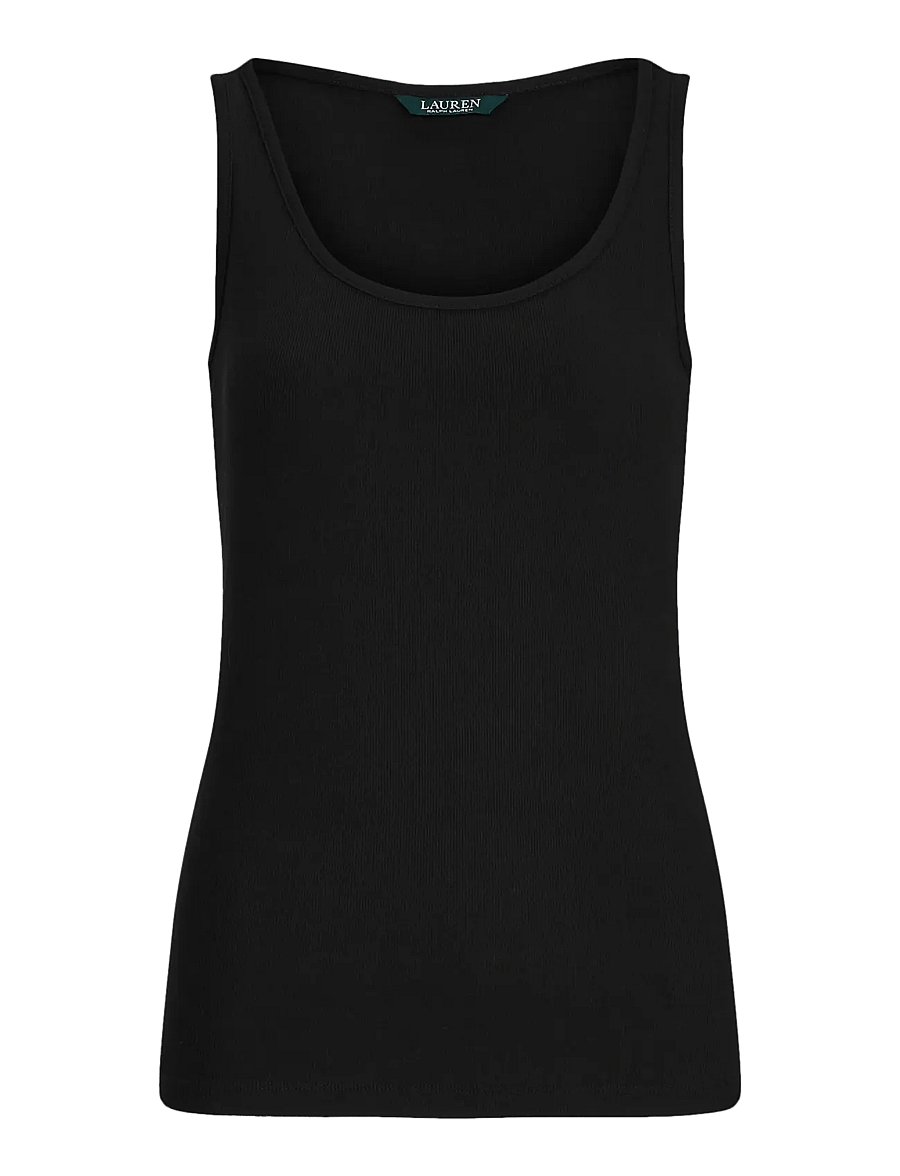 Lauren Ralph Lauren - RFND STRTCH 2X2 RIB-TANK TOP - Ärmellose tops - polo black - 1