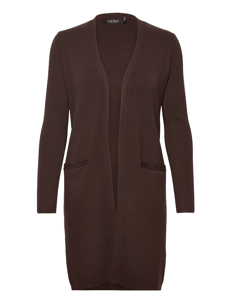 Lauren Ralph Lauren - Cotton-Blend Cardigan - kardigani - circuit brown - 1