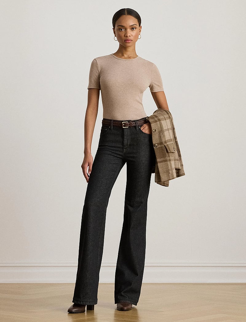 Lauren Ralph Lauren - Stretch Cotton Crewneck Tee - t-särgid - adirondack heathe - 0