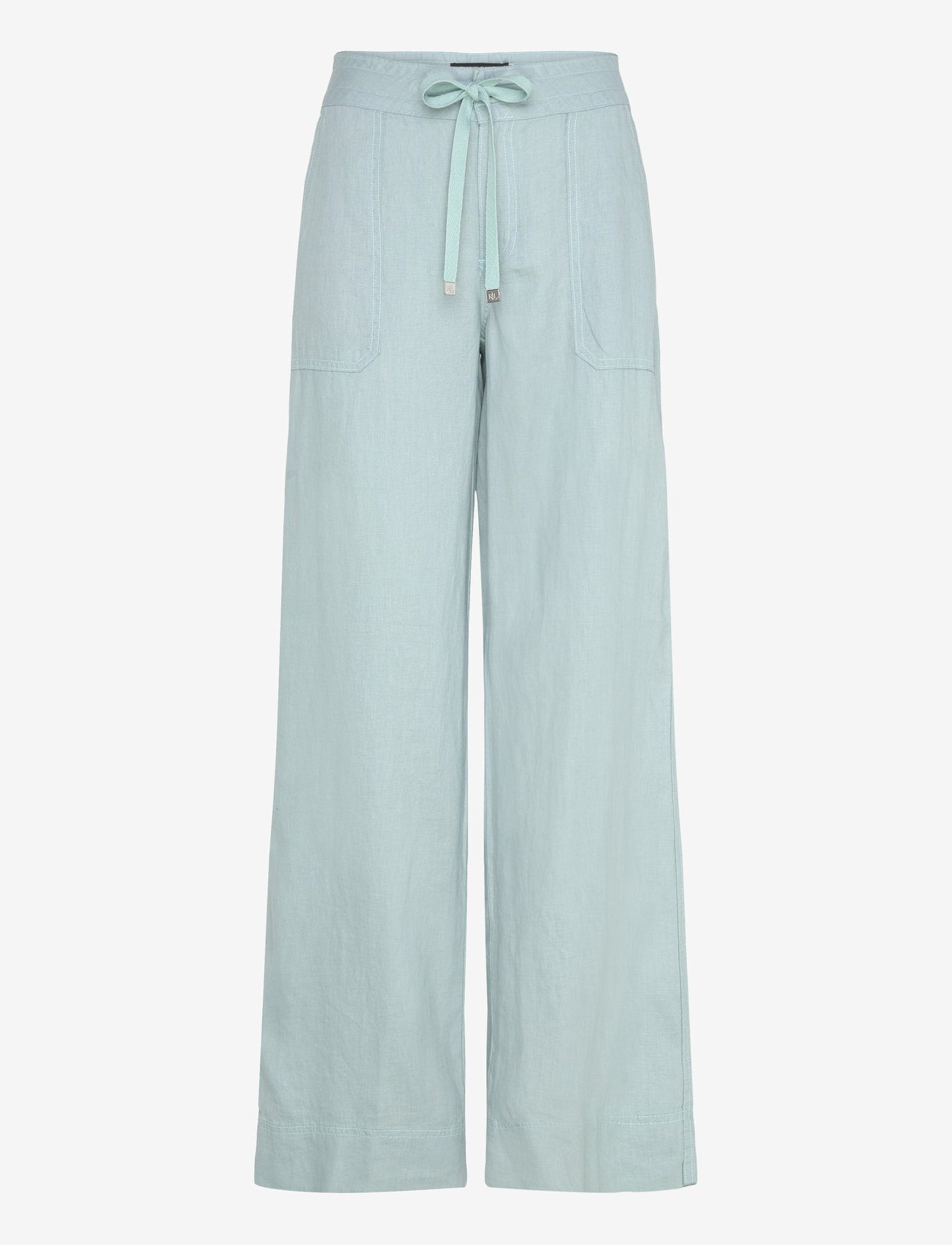Lauren Ralph Lauren - Linen Wide-Leg Pant - hørbukser - aqua pearl - 0