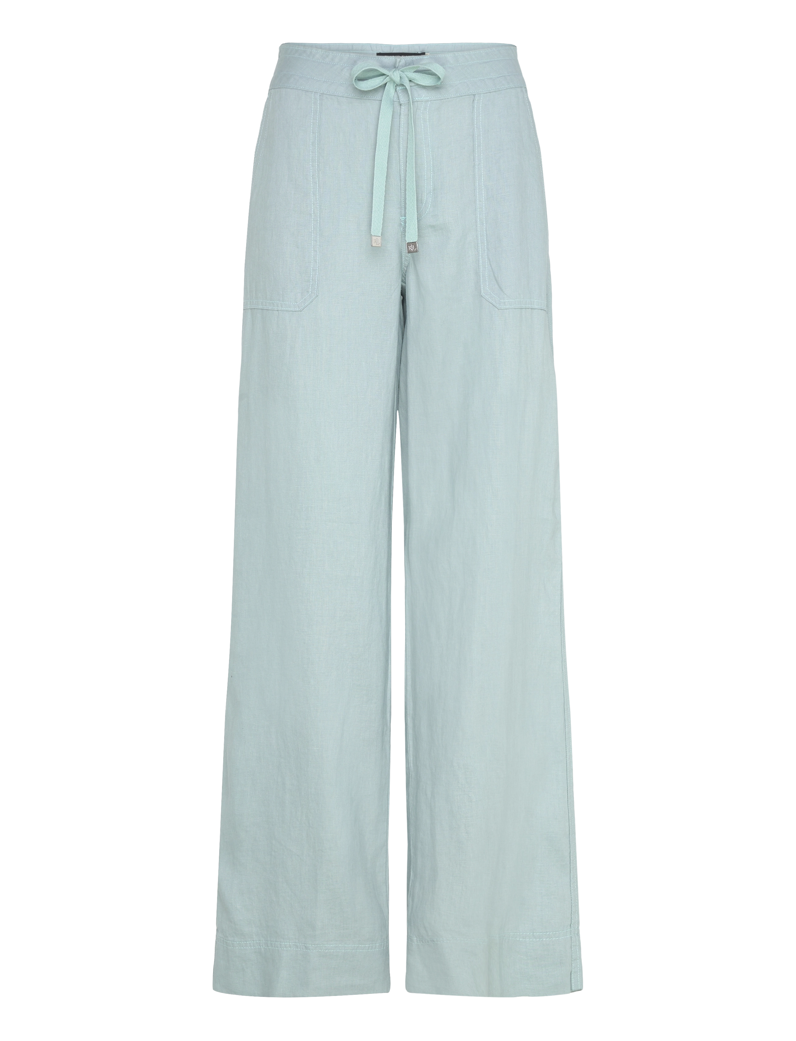 Lauren Ralph Lauren Linen Wide-Leg Pant - Wijde broeken - AQUA PEARL / blue