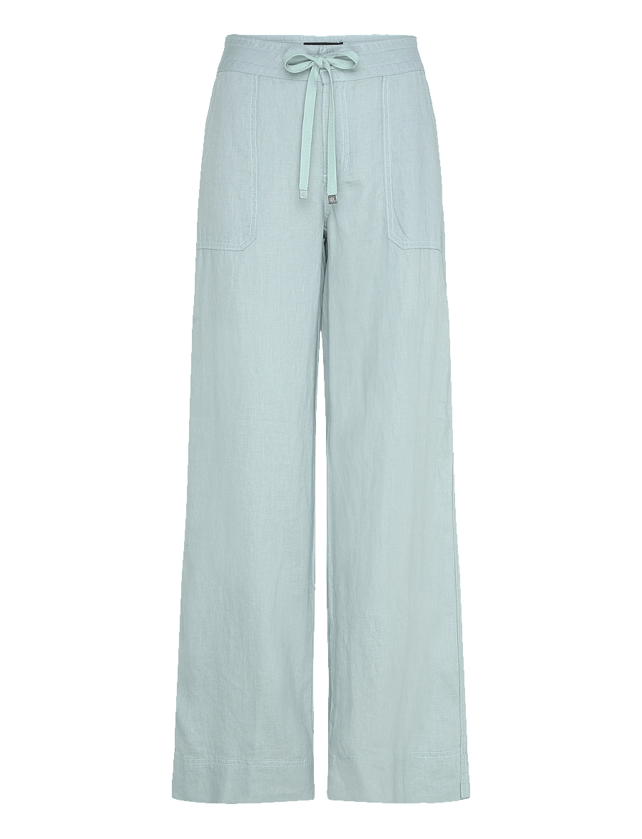 Lauren Ralph Lauren - Linen Wide-Leg Pant - linnebyxor - aqua pearl - 0