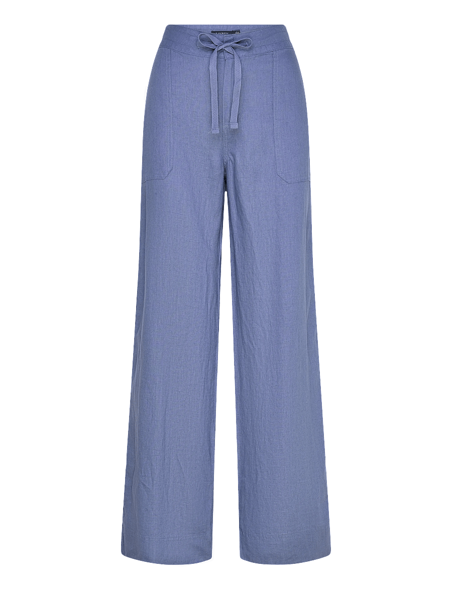Lauren Ralph Lauren - Linen Wide-Leg Pant - hørbukser - carson blue - 0