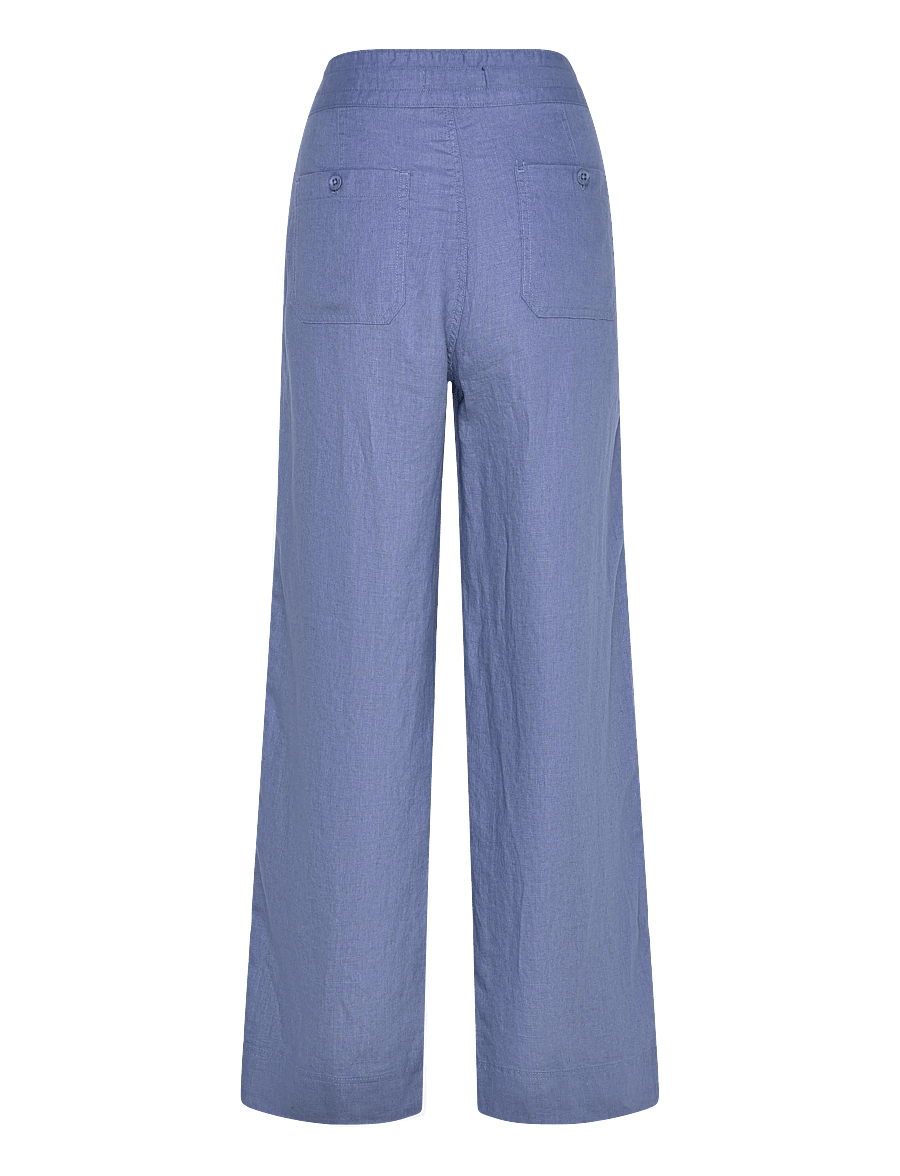Lauren Ralph Lauren - Linen Wide-Leg Pant - hørbukser - carson blue - 1