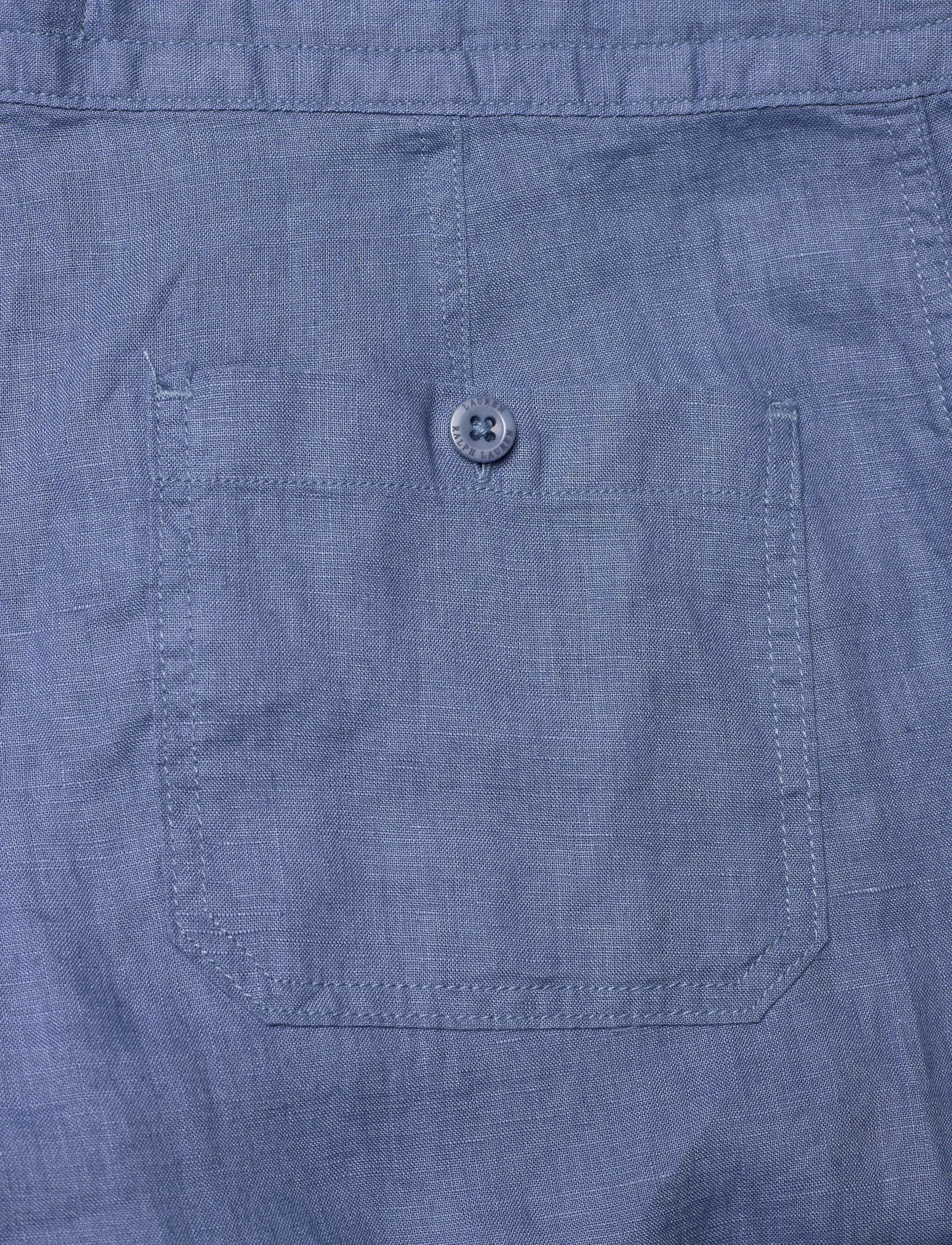Lauren Ralph Lauren - Linen Wide-Leg Pant - hørbukser - carson blue - 4