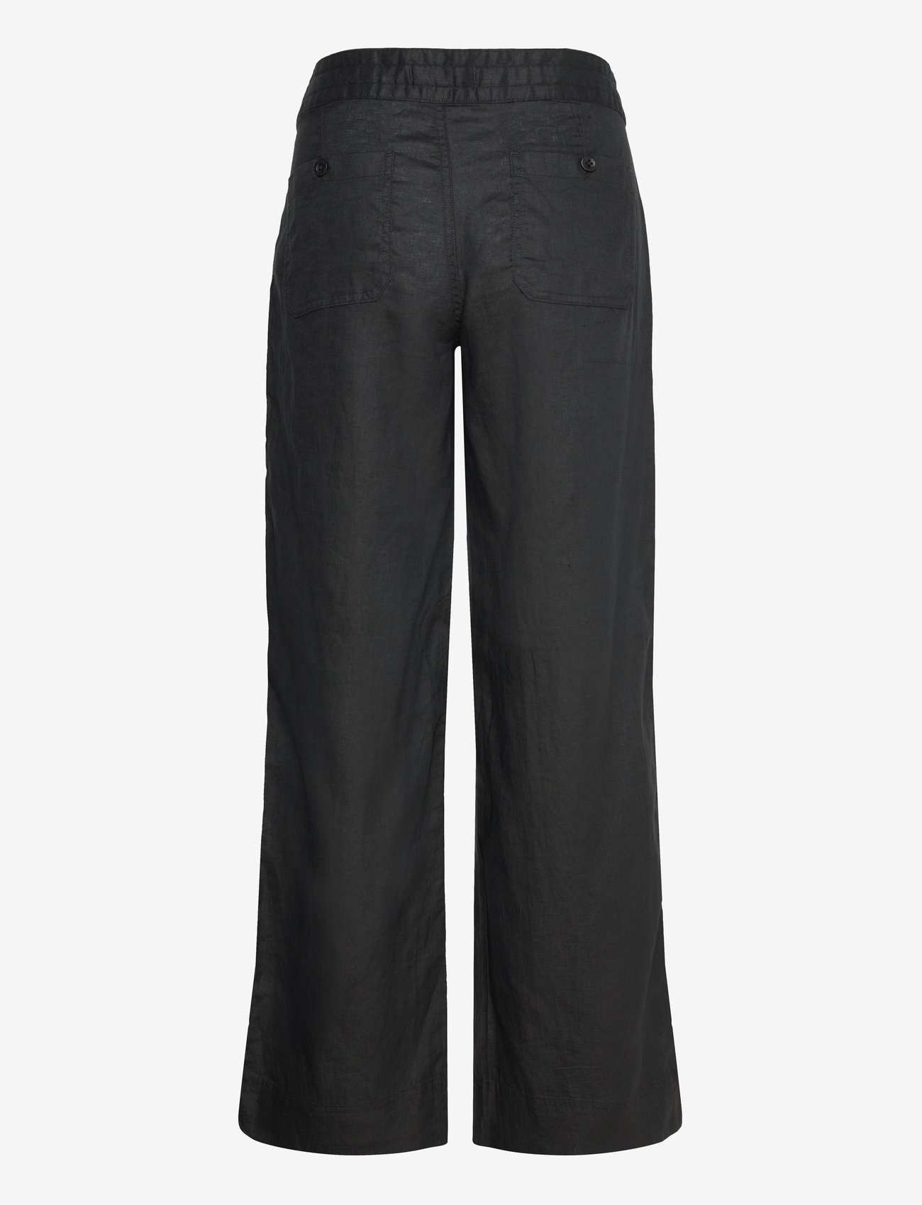 Lauren Ralph Lauren - SOFT DRAPEY LINEN-PANT - leinenhosen - polo black - 1