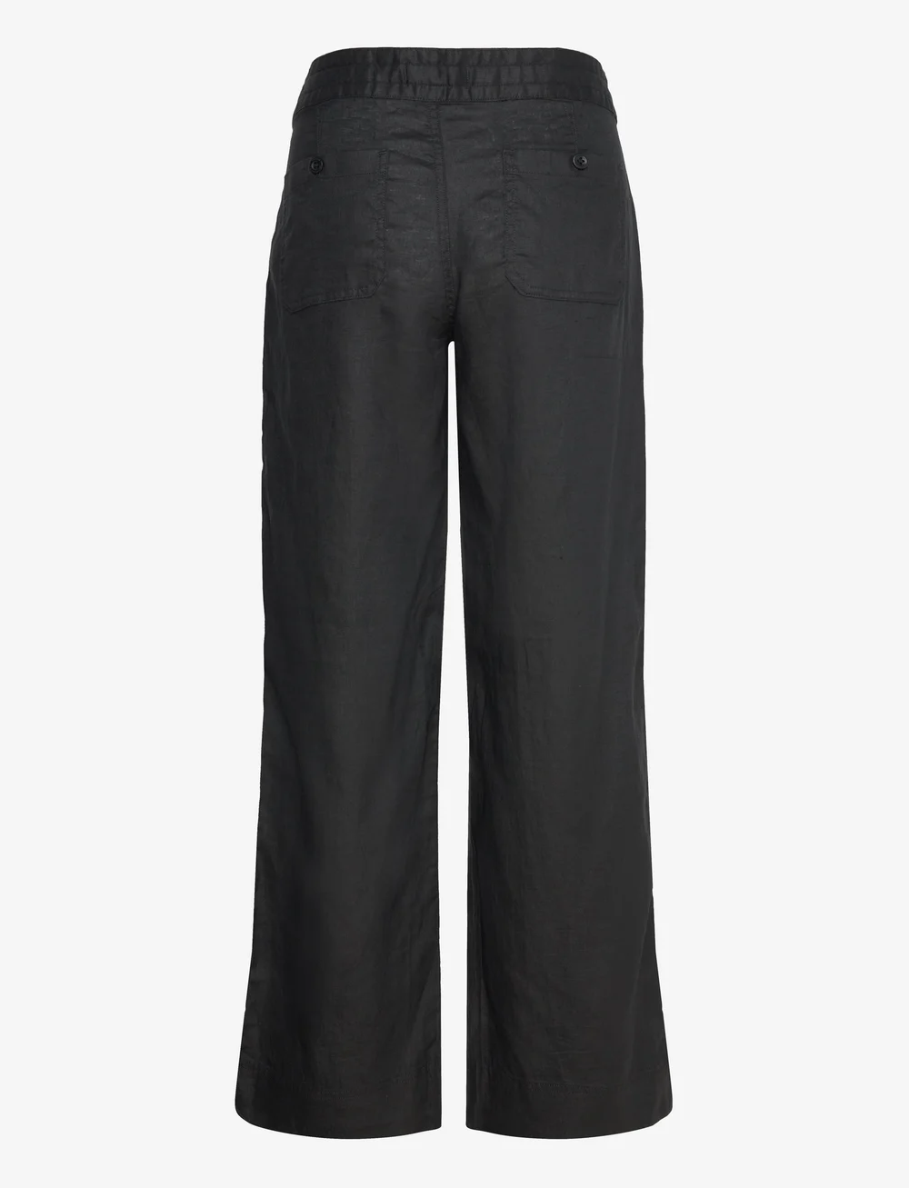 Lauren Ralph Lauren - Linen Wide-Leg Pant - linnen broeken - polo black - 1