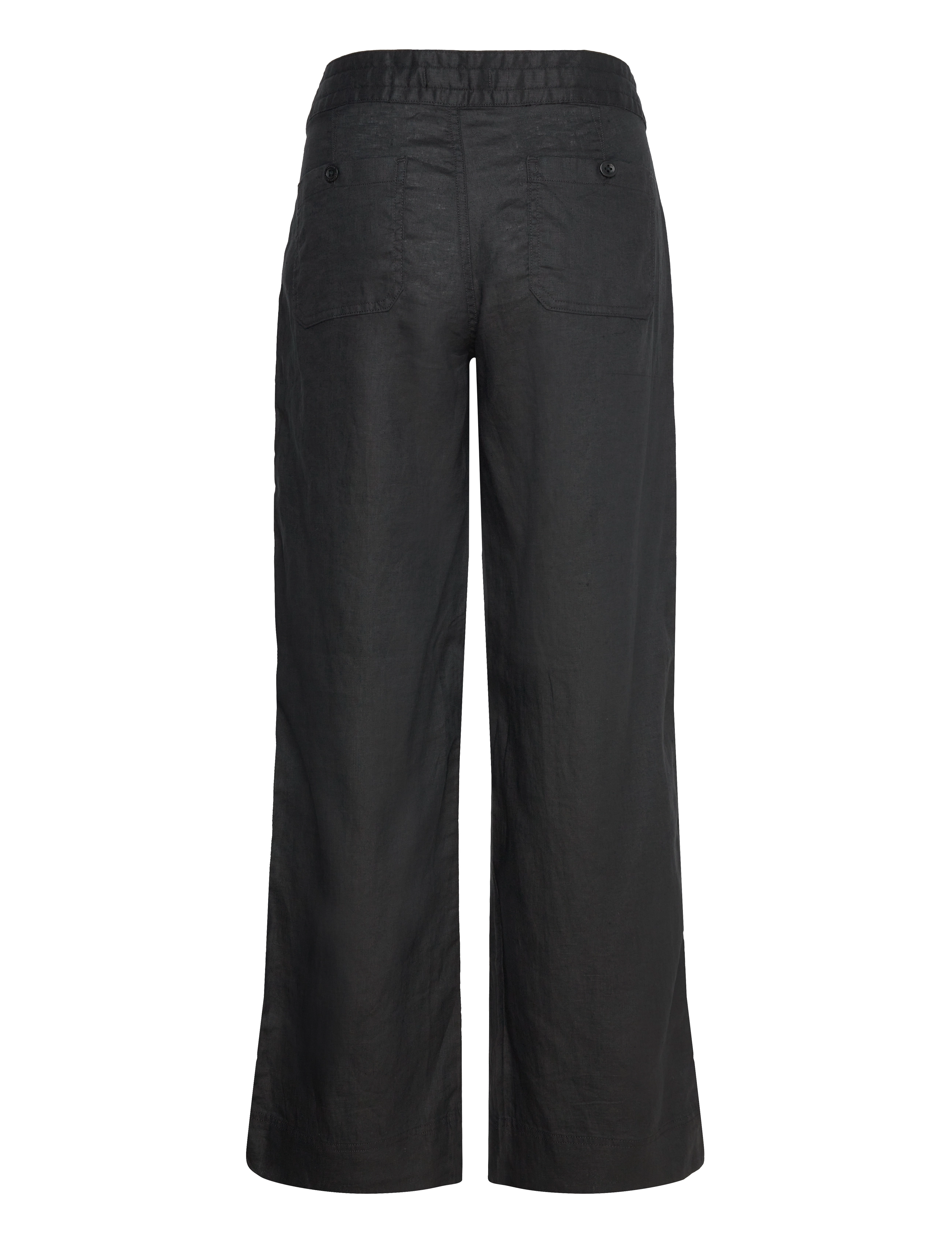 Lauren Ralph Lauren - Linen Wide-Leg Pant - linnebyxor - polo black - 2