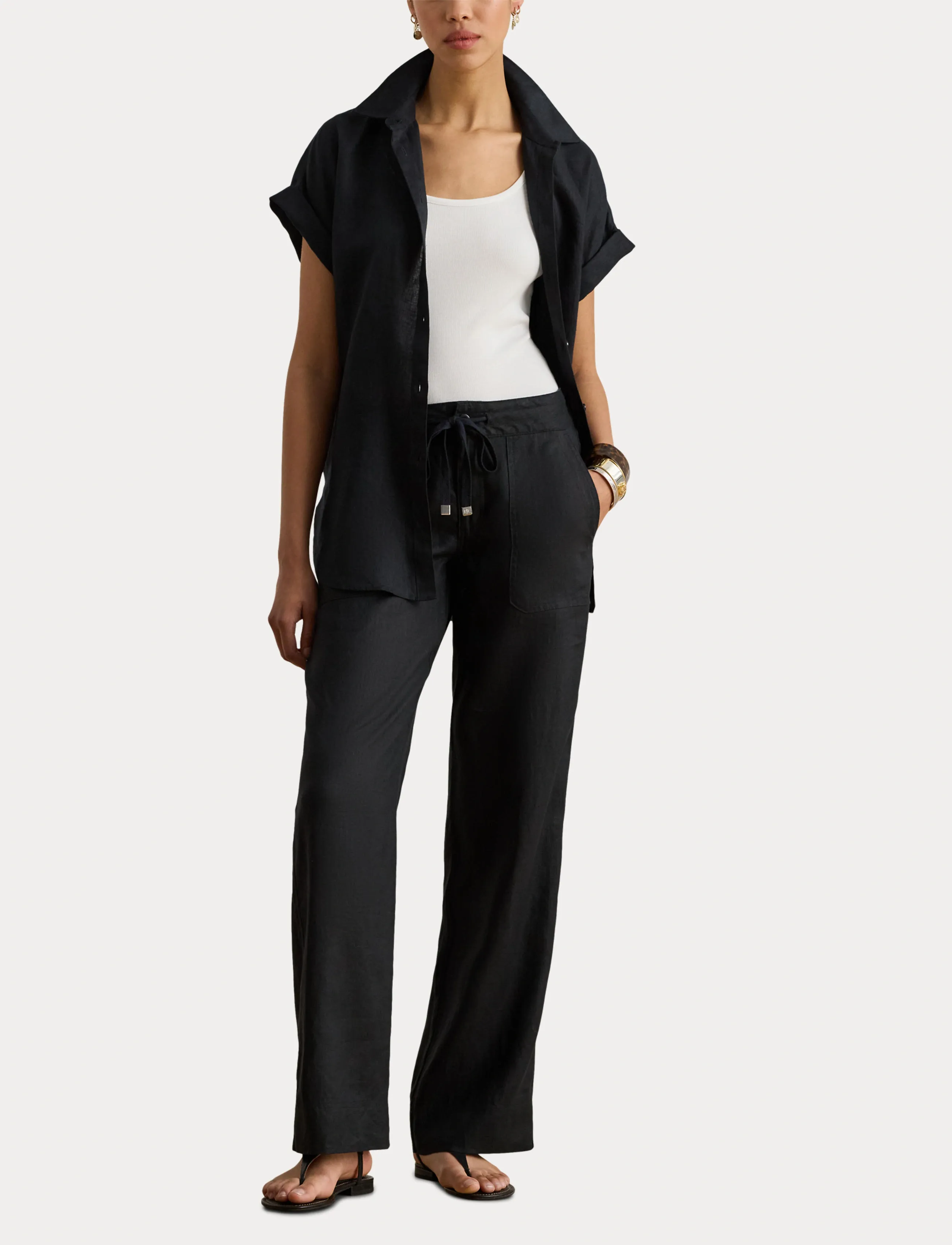 Lauren Ralph Lauren Linen Wide-leg Pant (RAF200735136) - Linen