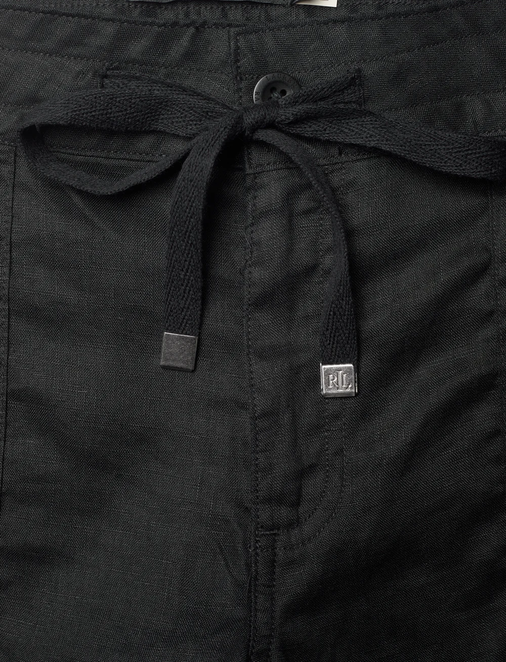 Lauren Ralph Lauren - Linen Wide-Leg Pant - linnen broeken - polo black - 3