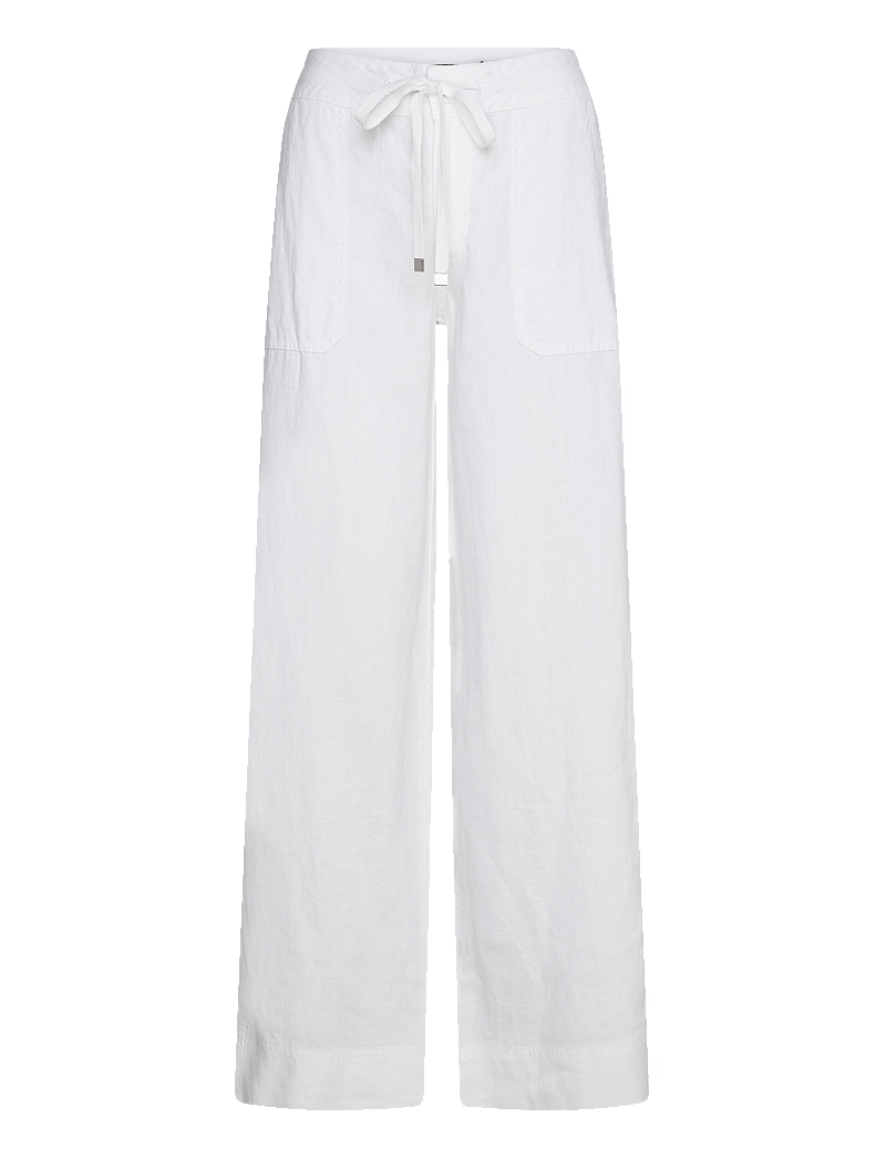 Lauren Ralph Lauren - CLASSIC LINEN-PANT - hørbukser - white - 0