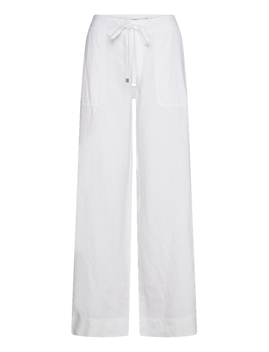 Lauren Ralph Lauren - Linen Wide-Leg Pant - pantalons en lin - white - 1
