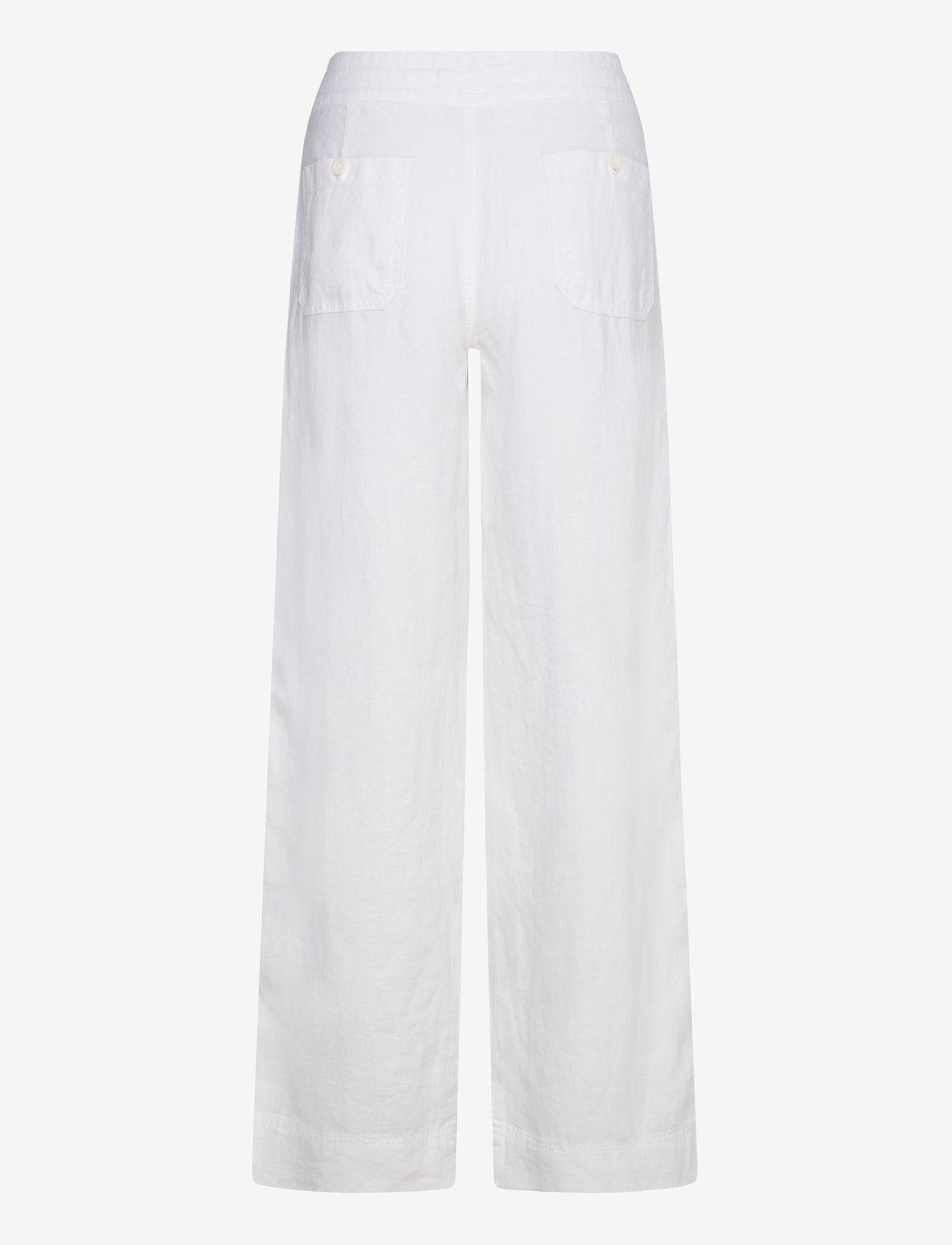 Lauren Ralph Lauren - Linen Wide-Leg Pant - linnebyxor - white - 1