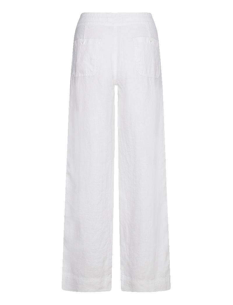 Lauren Ralph Lauren - CLASSIC LINEN-PANT - hørbukser - white - 1