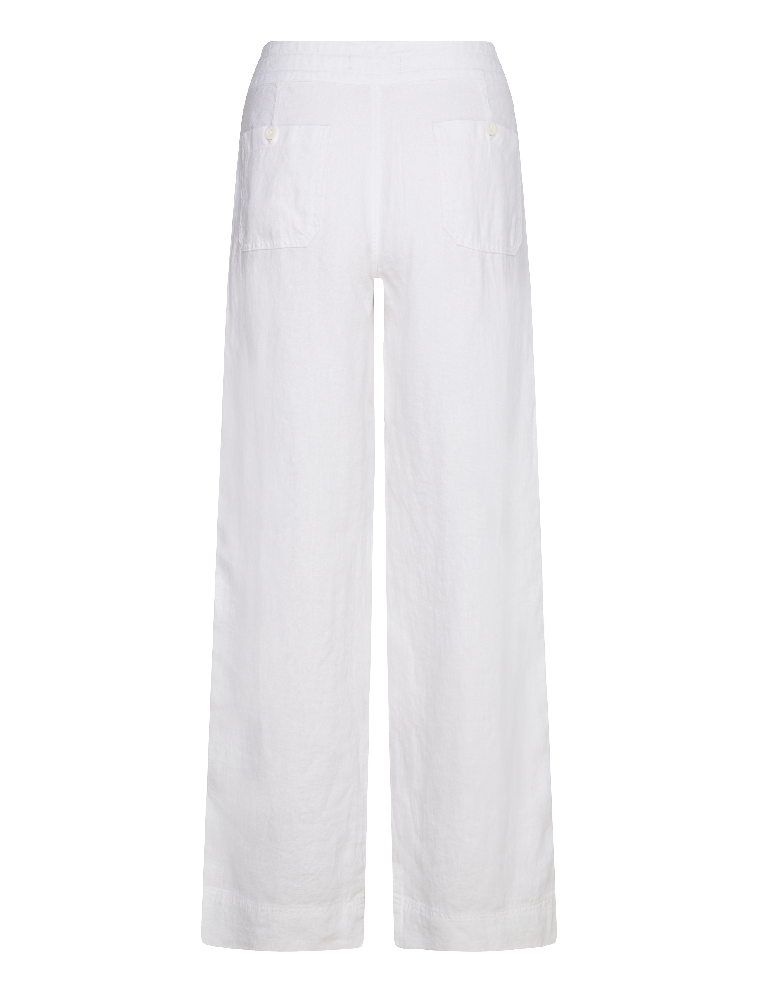 Lauren Ralph Lauren - Linen Wide-Leg Pant - pantalons en lin - white - 2