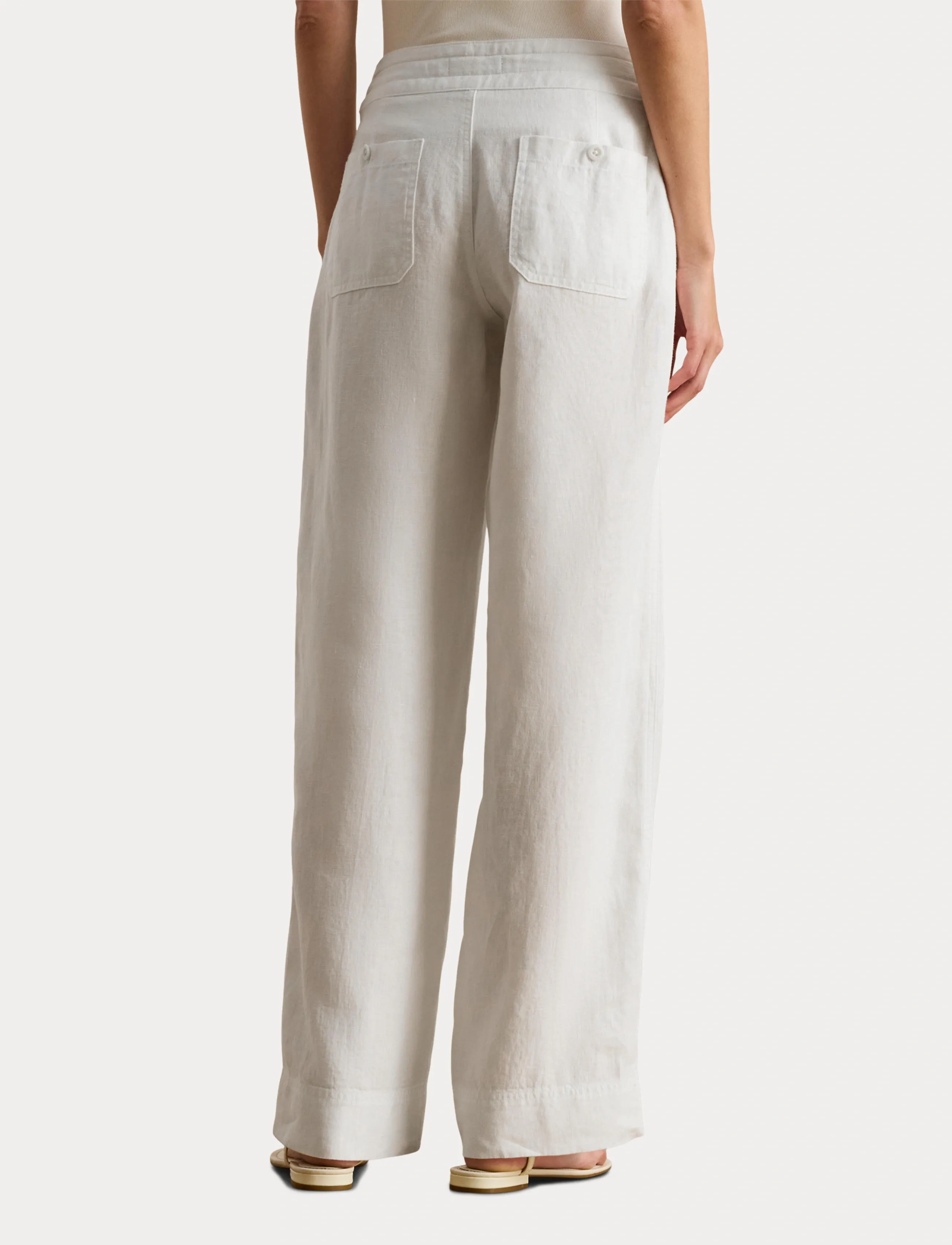 Lauren Ralph Lauren Linen Wide-Leg Pant linnebyxor dam – bild 6