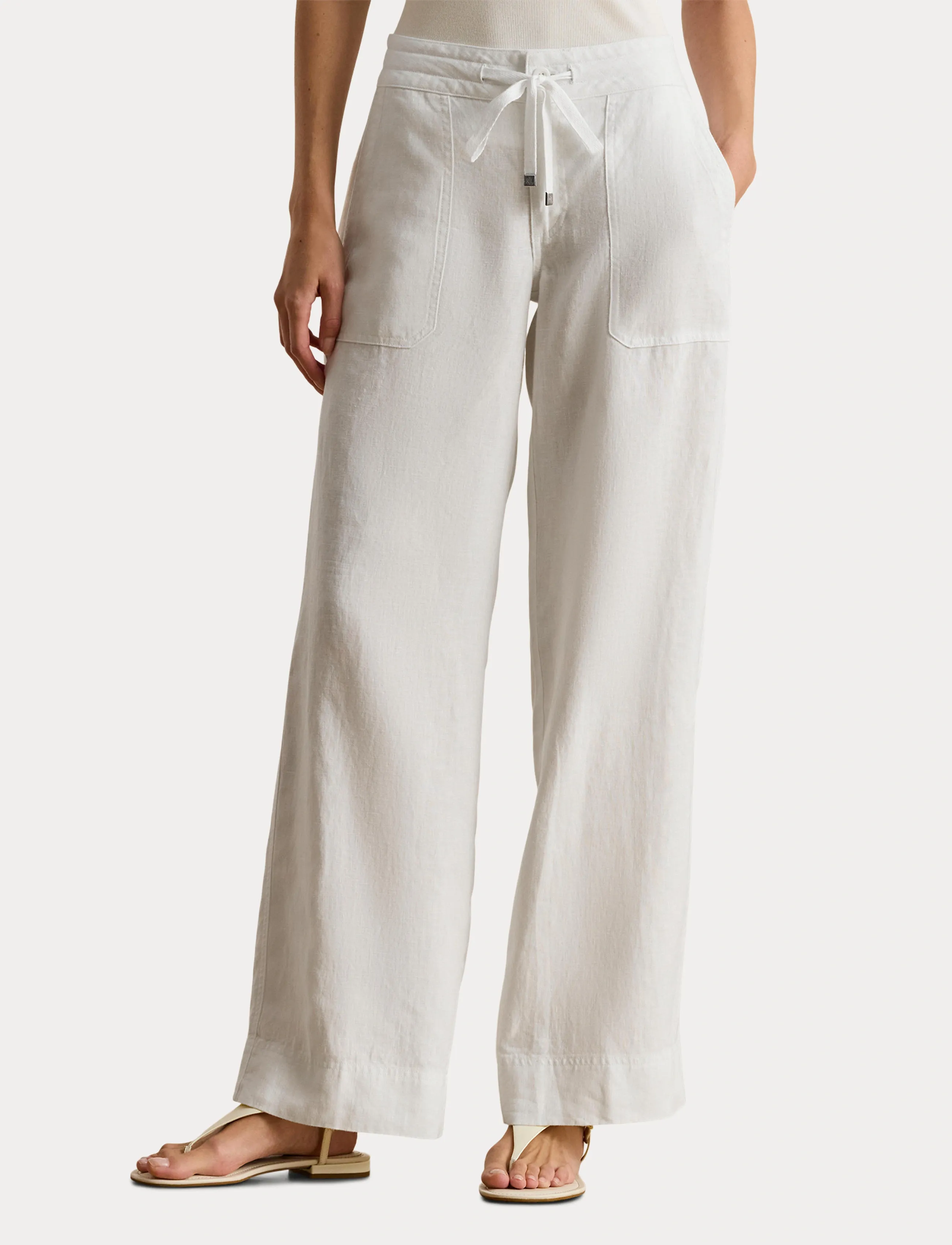 Lauren Ralph Lauren Linen Wide-Leg Pant linnebyxor dam – bild 7
