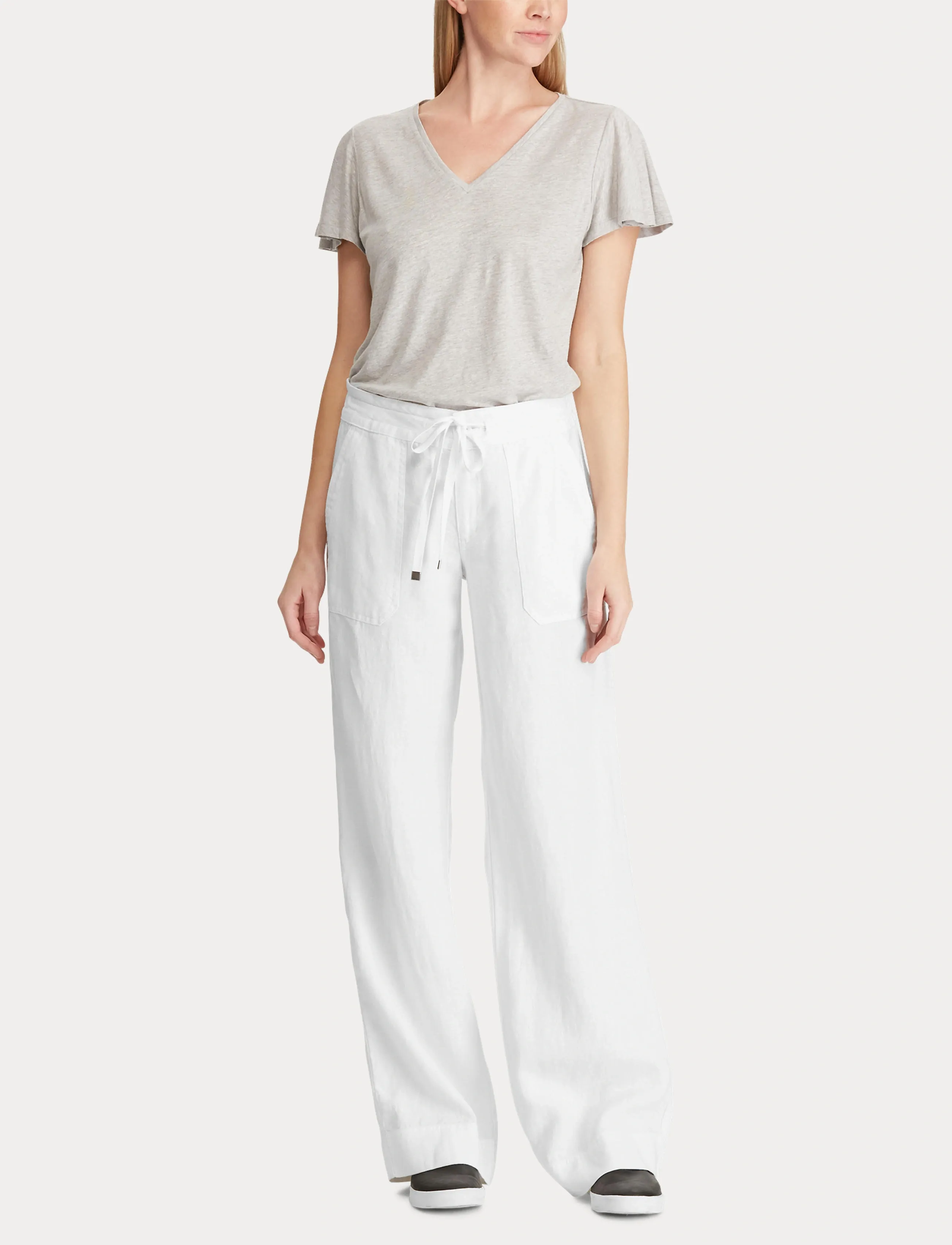 Lauren Ralph Lauren Linen Wide-Leg Pant linnebyxor dam – bild 9
