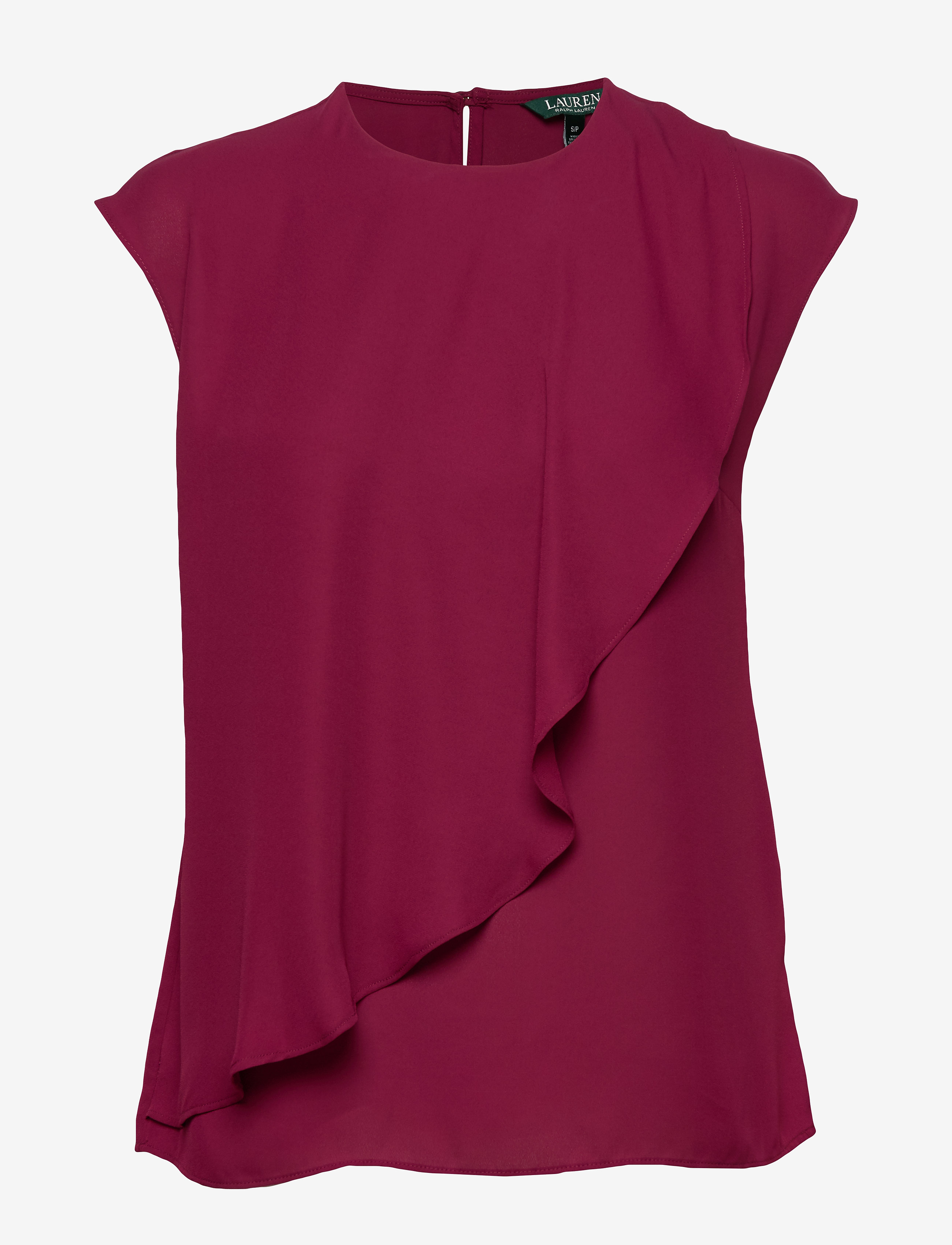 Lauren Ralph Lauren - Ruffled Georgette Top - dark rasberry - 0