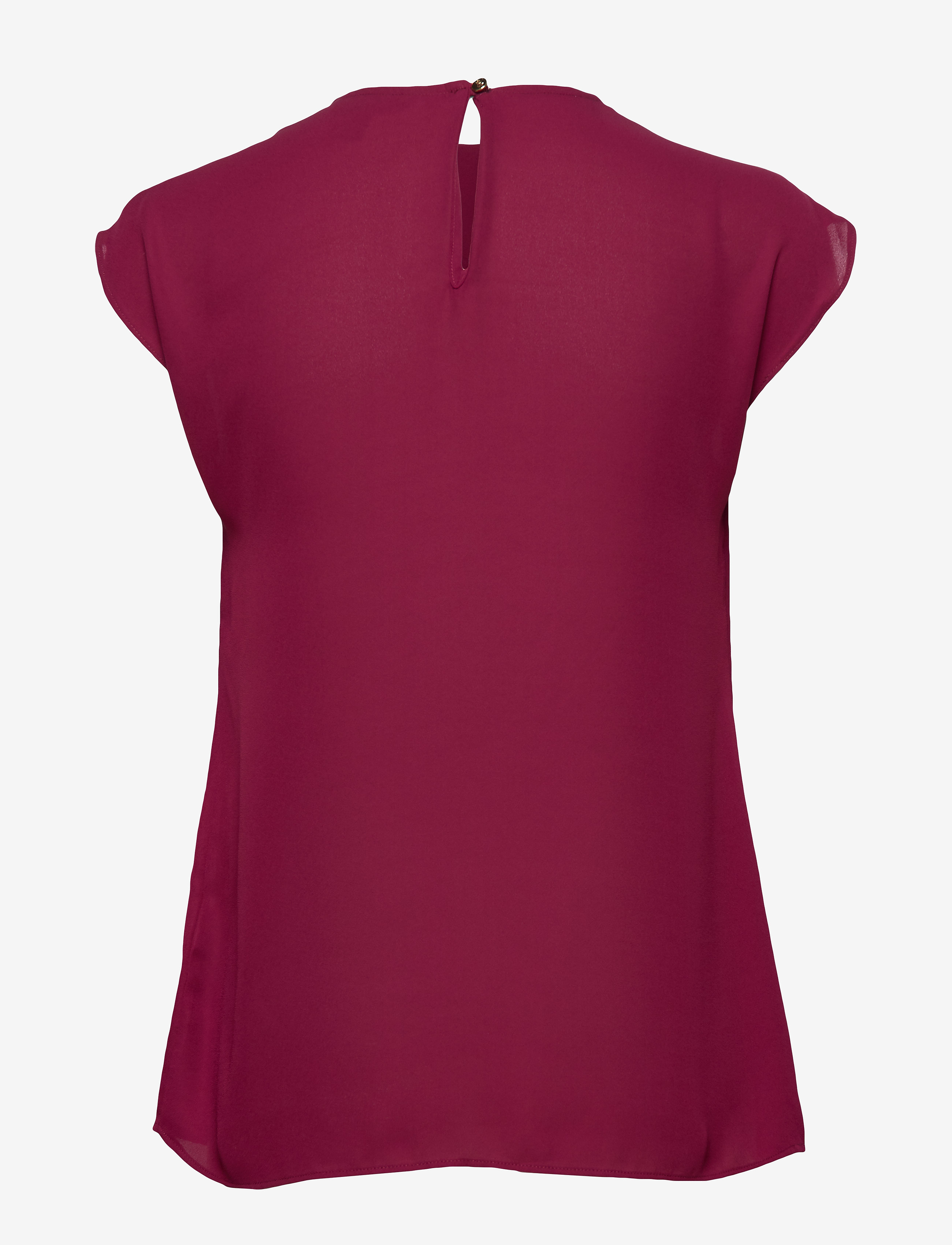 Lauren Ralph Lauren - Ruffled Georgette Top - dark rasberry - 1