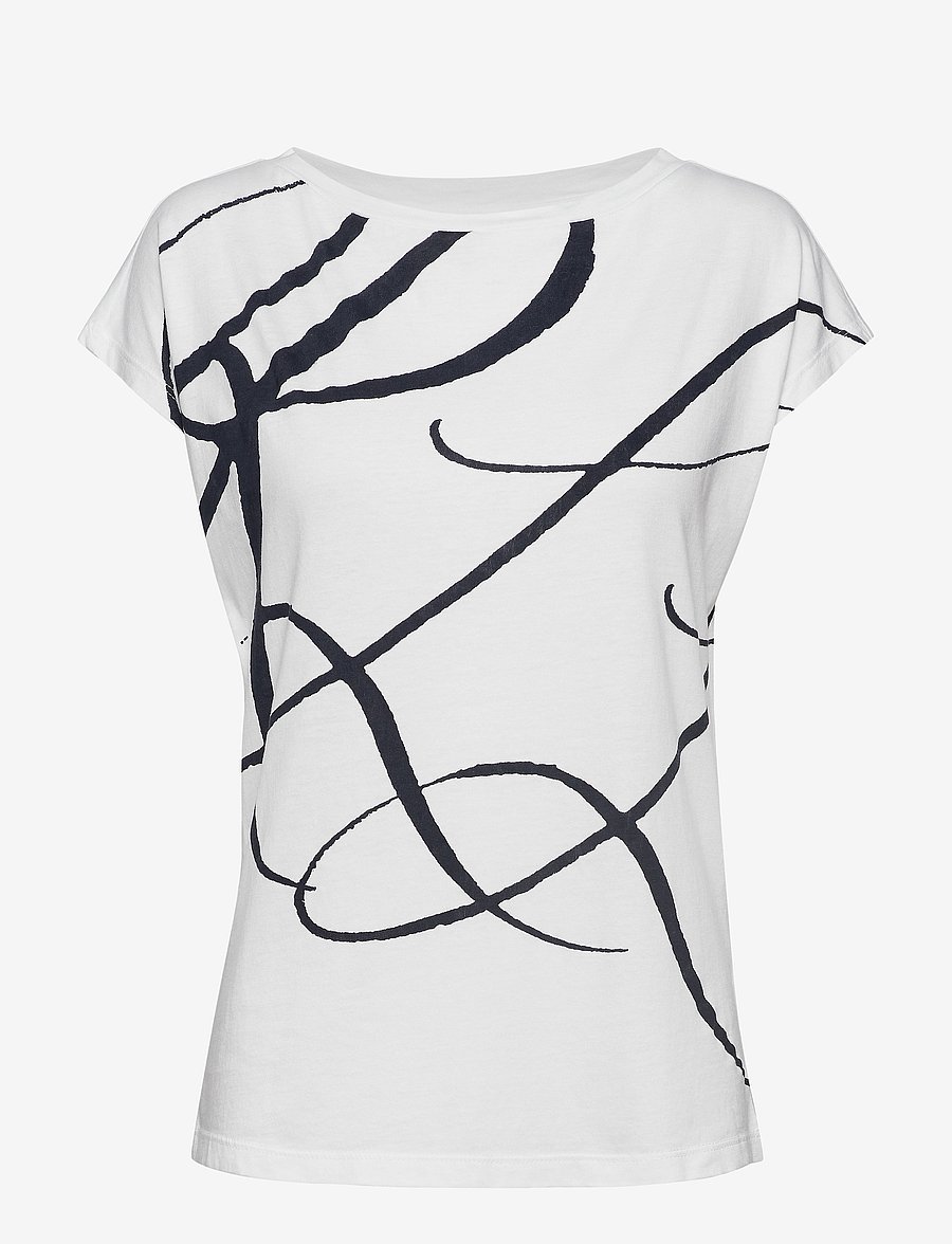 Lauren Ralph Lauren - Logo-Print Cotton-Blend Top - t-shirts - white - 1