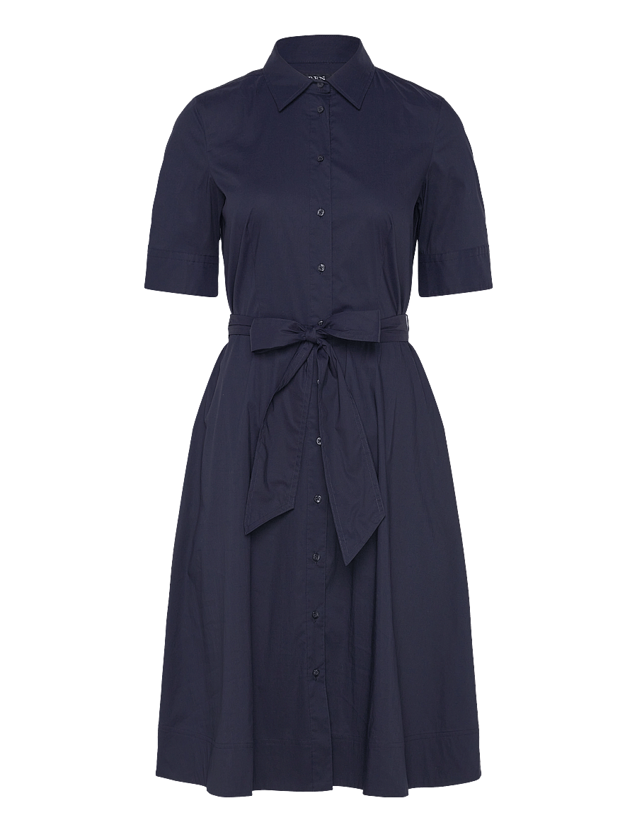 Lauren Ralph Lauren - SILKY STRTCH COTTON-DRESS - midi-kleider - lauren navy - 1