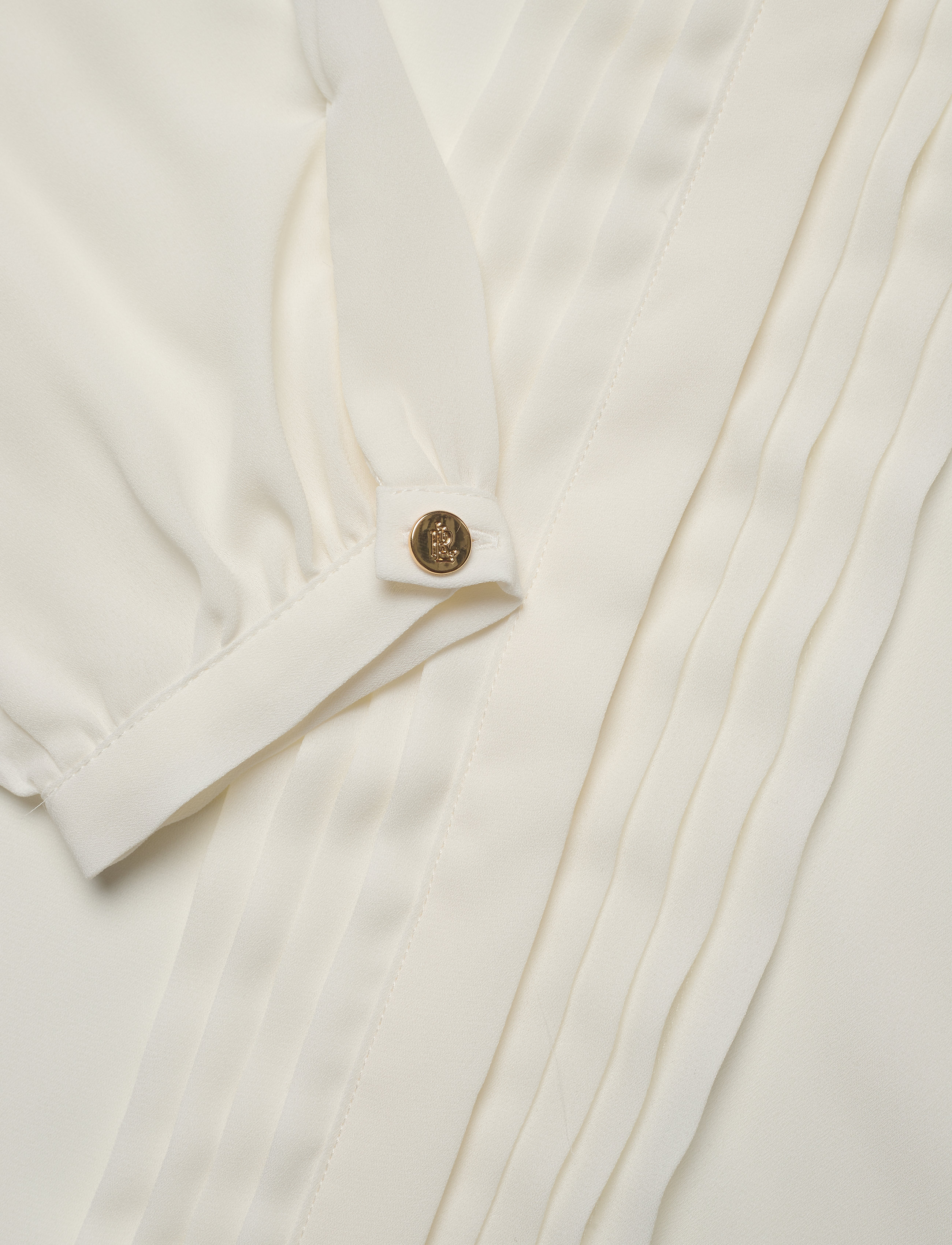 Lauren Ralph Lauren - DRAPEY POLY GGT-SHIRT - pale cream - 5