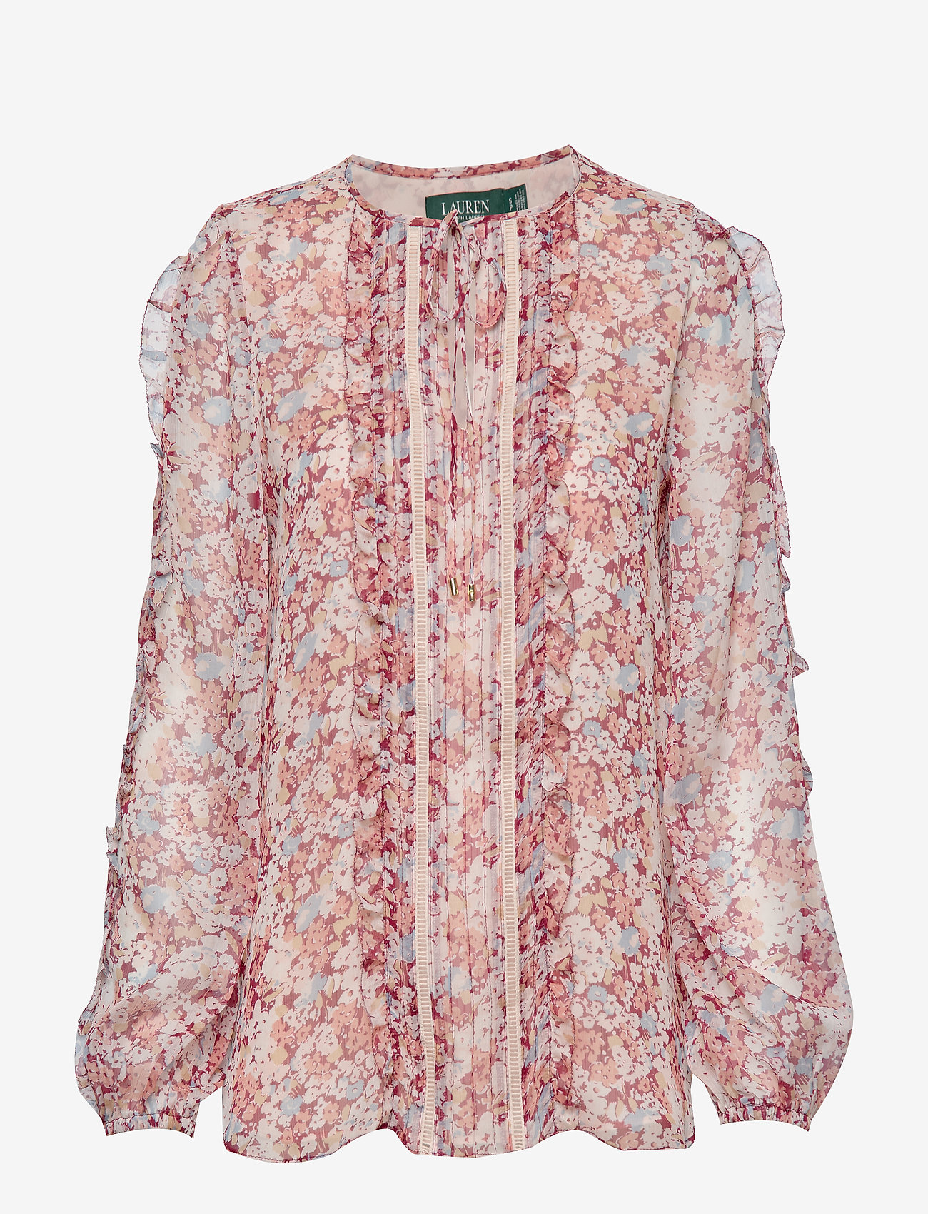 Lauren Ralph Lauren - POLY CRINKLE GGT-TOP - dark raspberry mu - 0