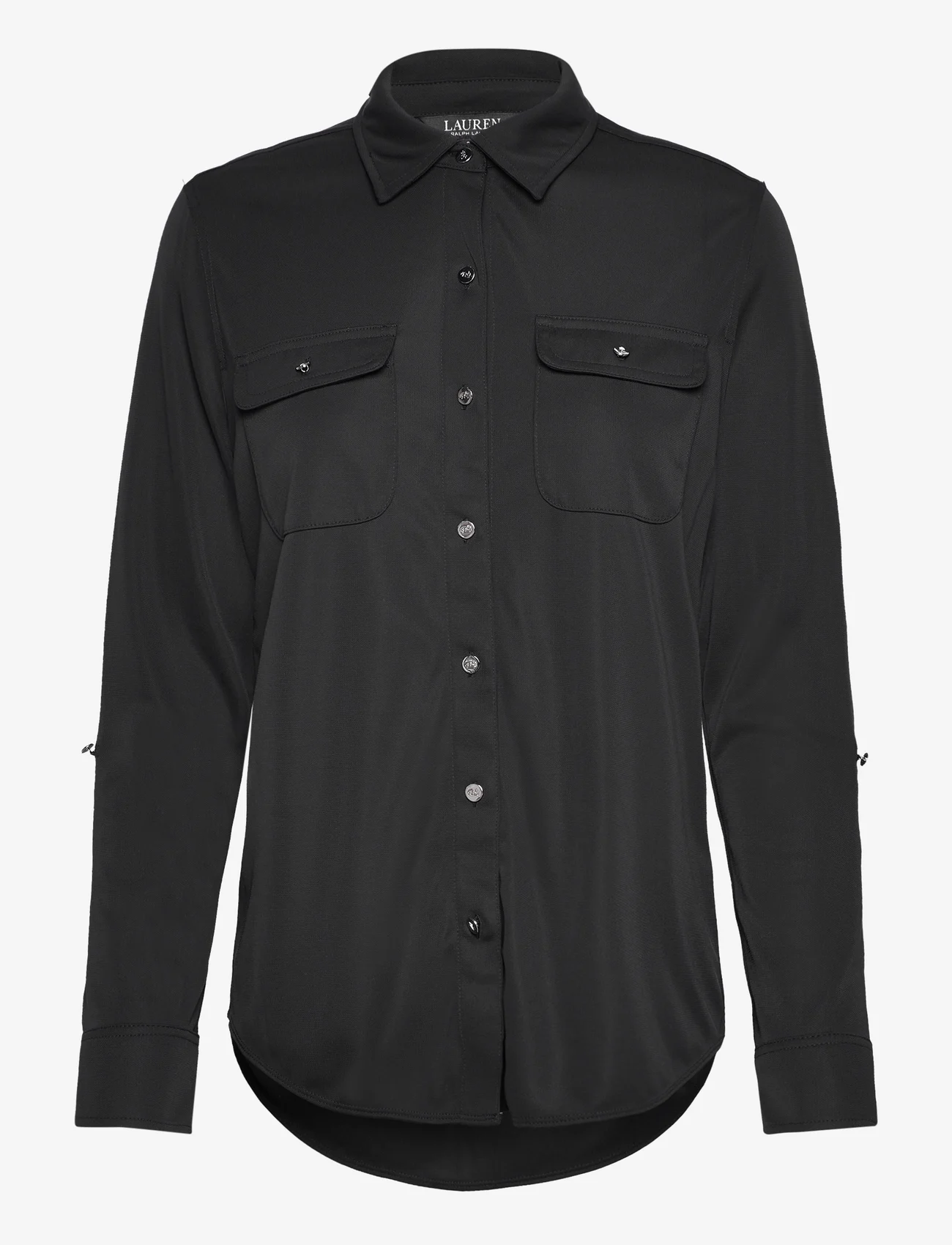 Lauren Ralph Lauren - Roll-Tab Sleeve Shirt - langermede skjorter - polo black - 0