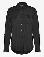 Roll-Tab Sleeve Shirt - POLO BLACK