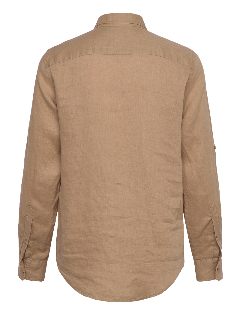 Lauren Ralph Lauren - Relaxed Fit Linen Roll Tab–Sleeve Shirt - leinenhemden - birch tan - 1