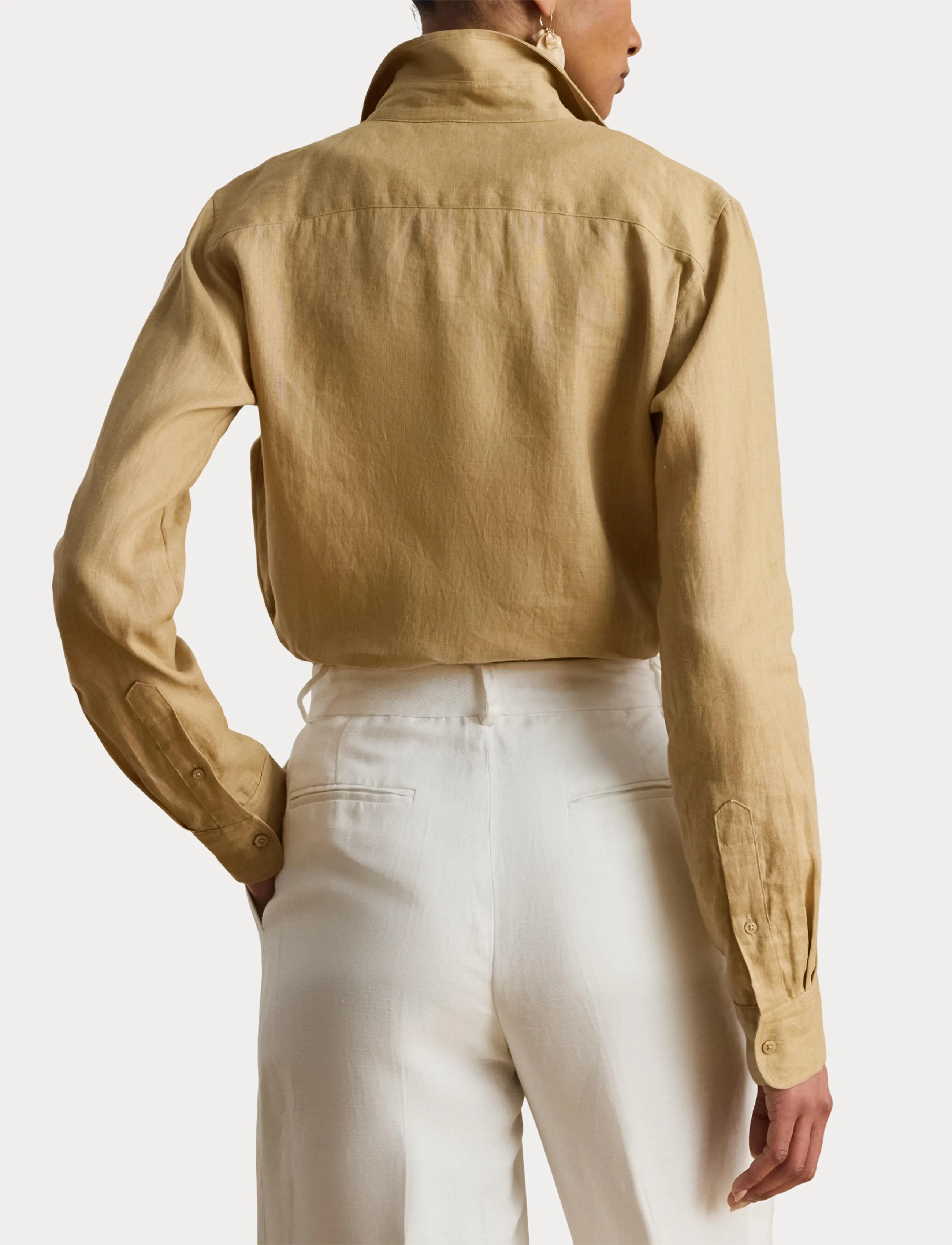 Lauren Ralph Lauren Relaxed Fit Linen Roll Tab–Sleeve Shirt skjortor dam – bild 5
