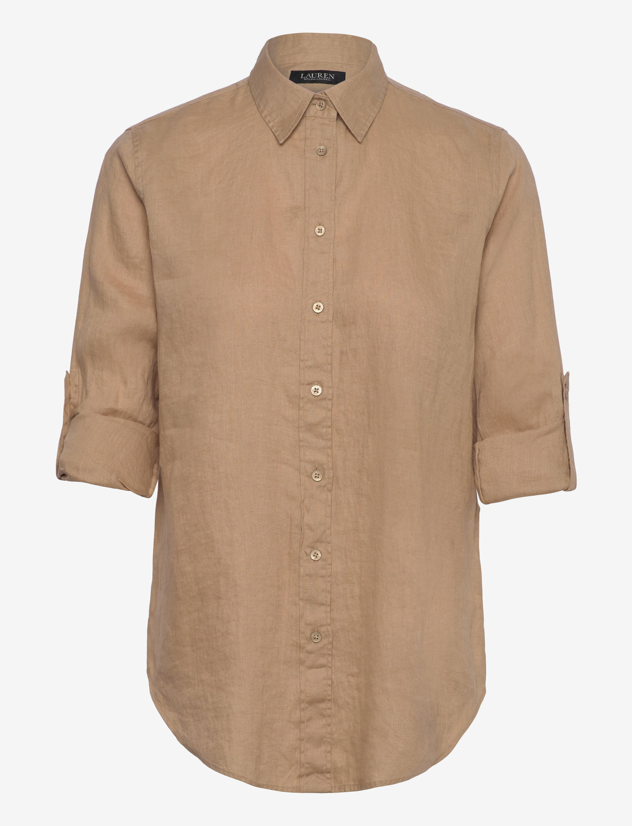 Lauren Ralph Lauren - Relaxed Fit Linen Roll Tab–Sleeve Shirt - leinenhemden - birch tan - 2