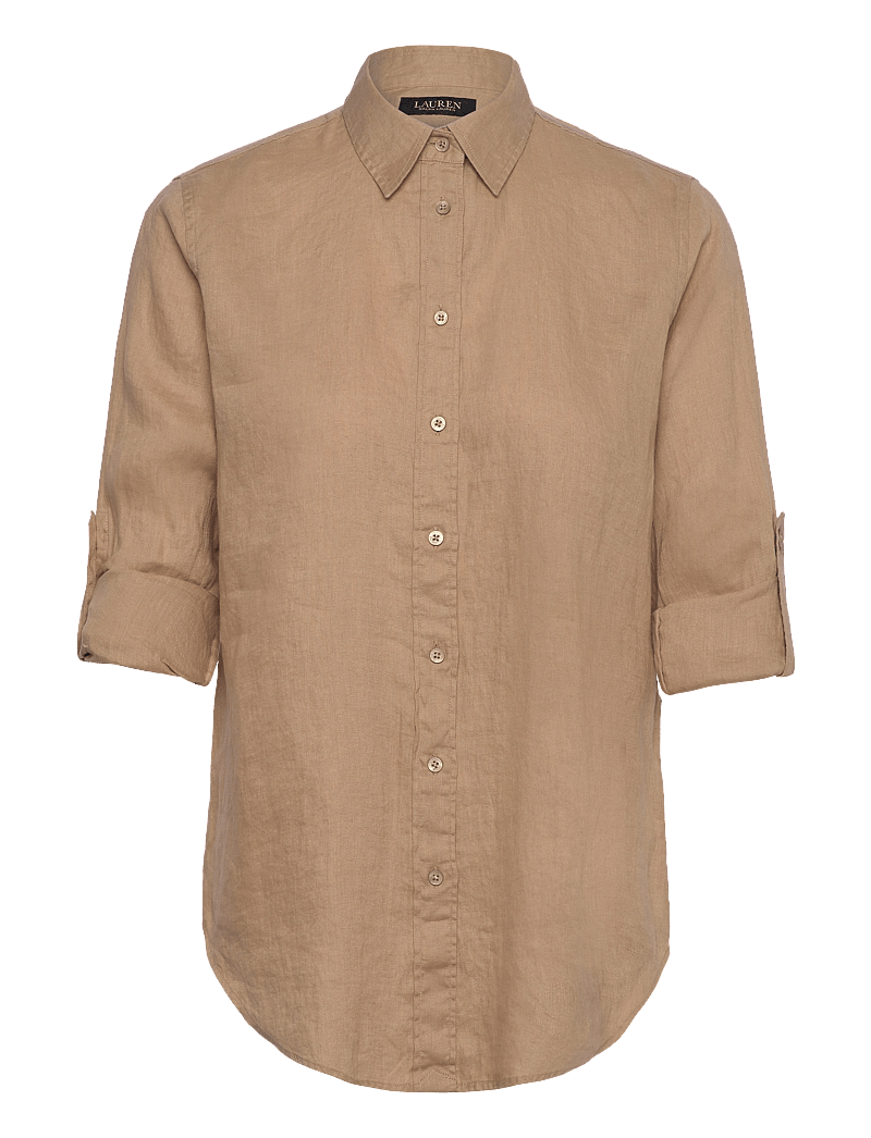Lauren Ralph Lauren - Relaxed Fit Linen Roll Tab–Sleeve Shirt - leinenhemden - birch tan - 2