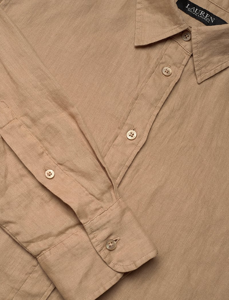 Lauren Ralph Lauren - Relaxed Fit Linen Roll Tab–Sleeve Shirt - leinenhemden - birch tan - 3