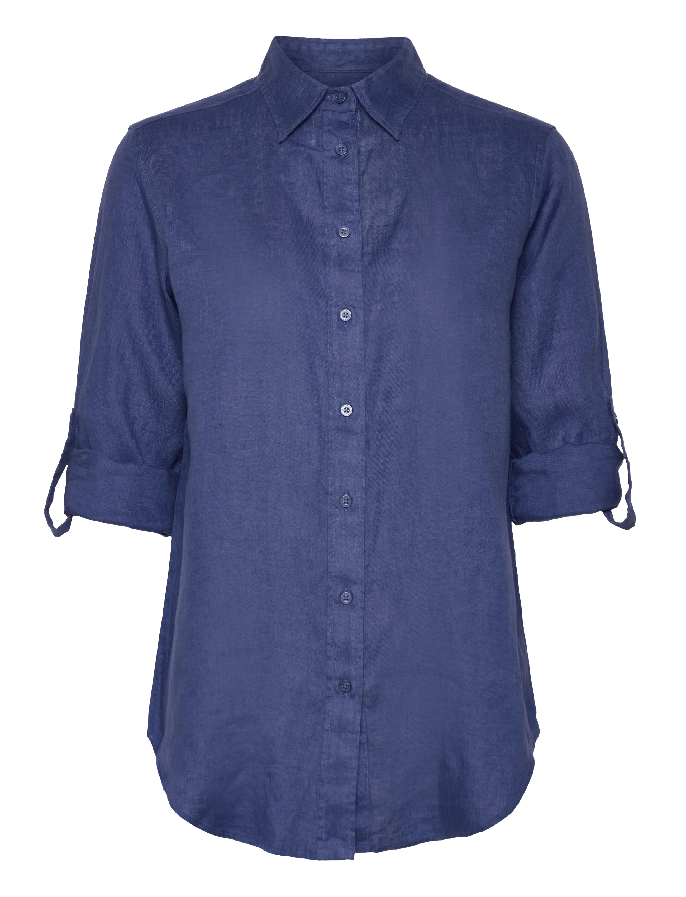 Lauren Ralph Lauren - Relaxed Fit Linen Roll Tab–Sleeve Shirt - indigo sail - 1