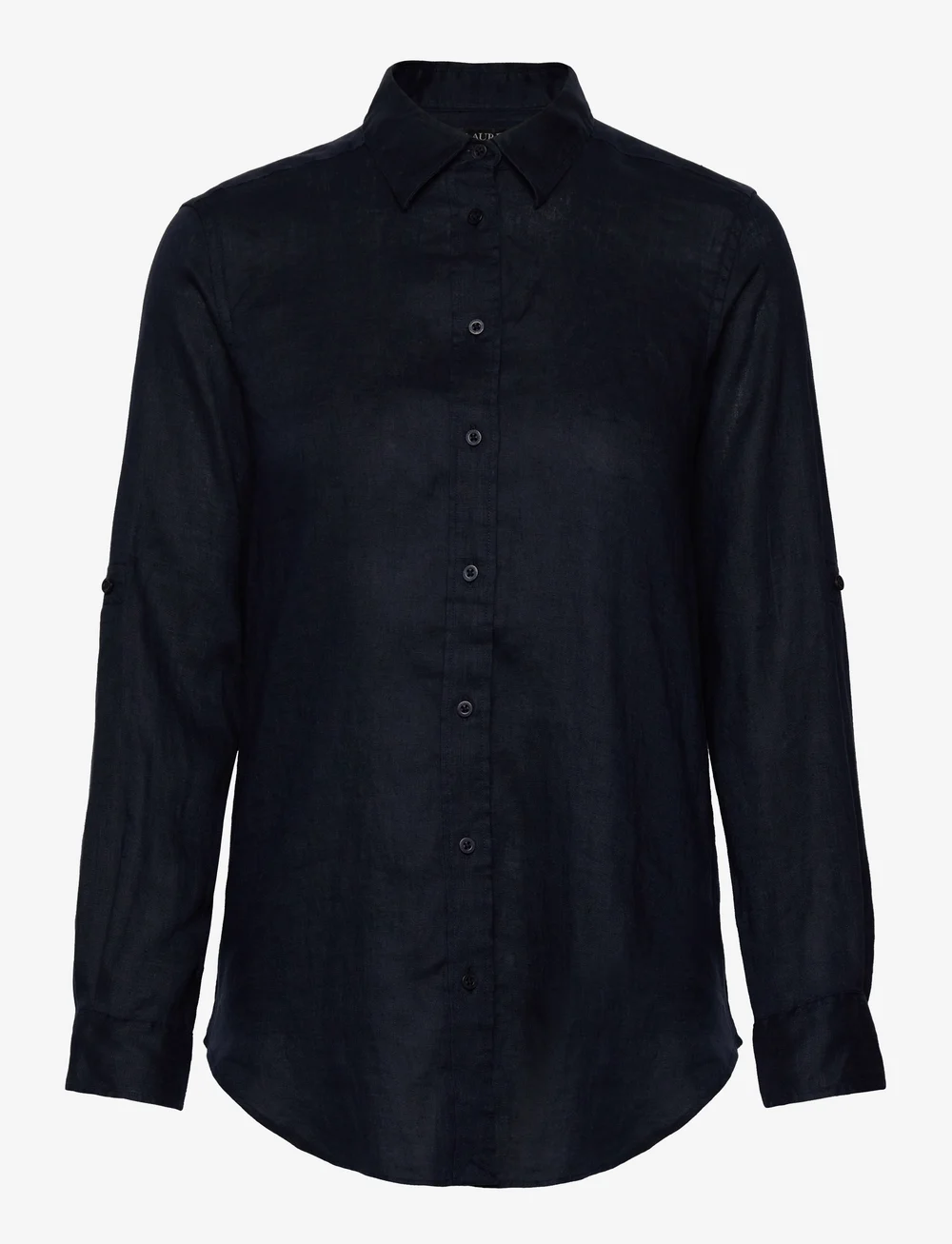 Lauren Ralph Lauren - Relaxed Fit Linen Roll Tab–Sleeve Shirt - linneskjortor - lauren navy - 1