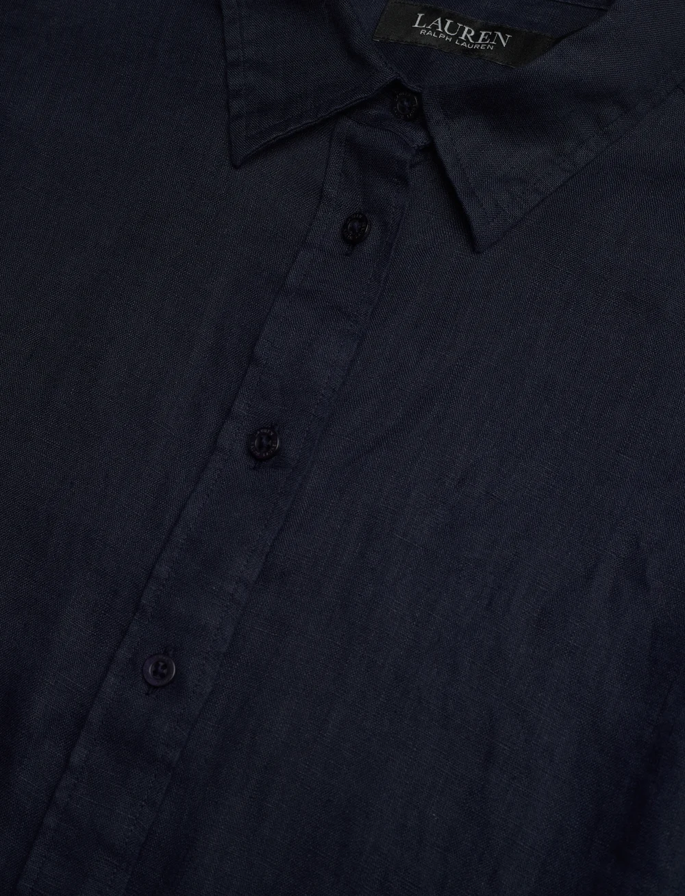 Lauren Ralph Lauren - Relaxed Fit Linen Roll Tab–Sleeve Shirt - linneskjortor - lauren navy - 4