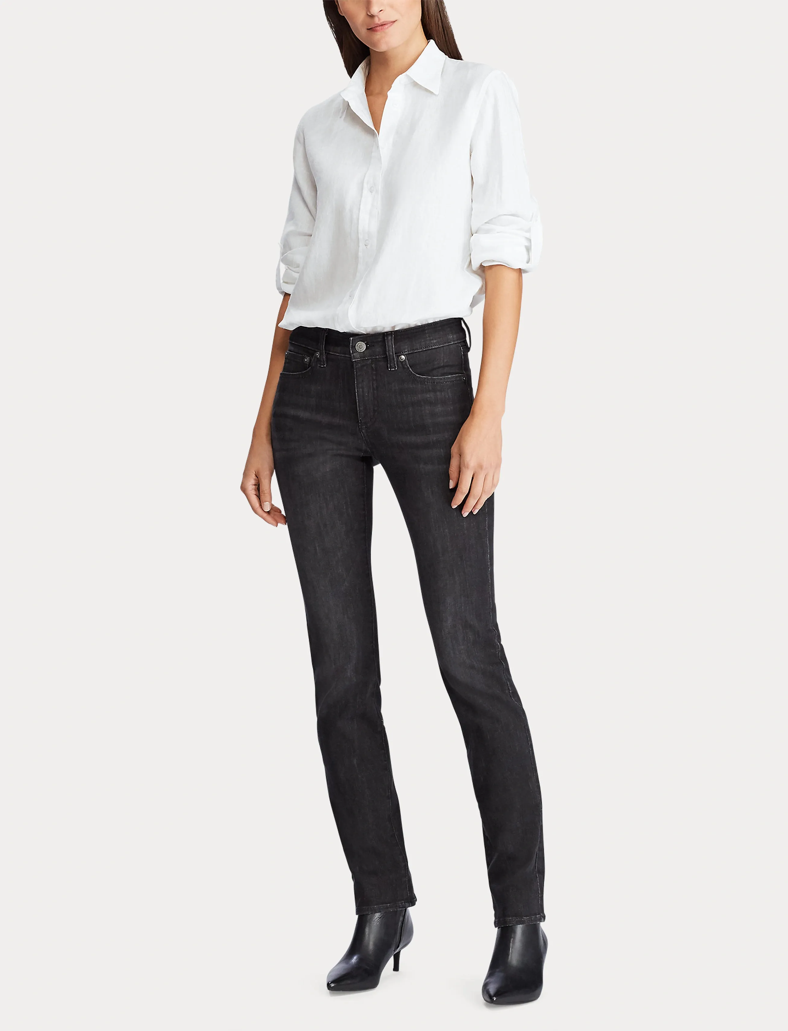 Lauren Ralph Lauren - Relaxed Fit Linen Roll Tab–Sleeve Shirt - leinenhemden - white - 3