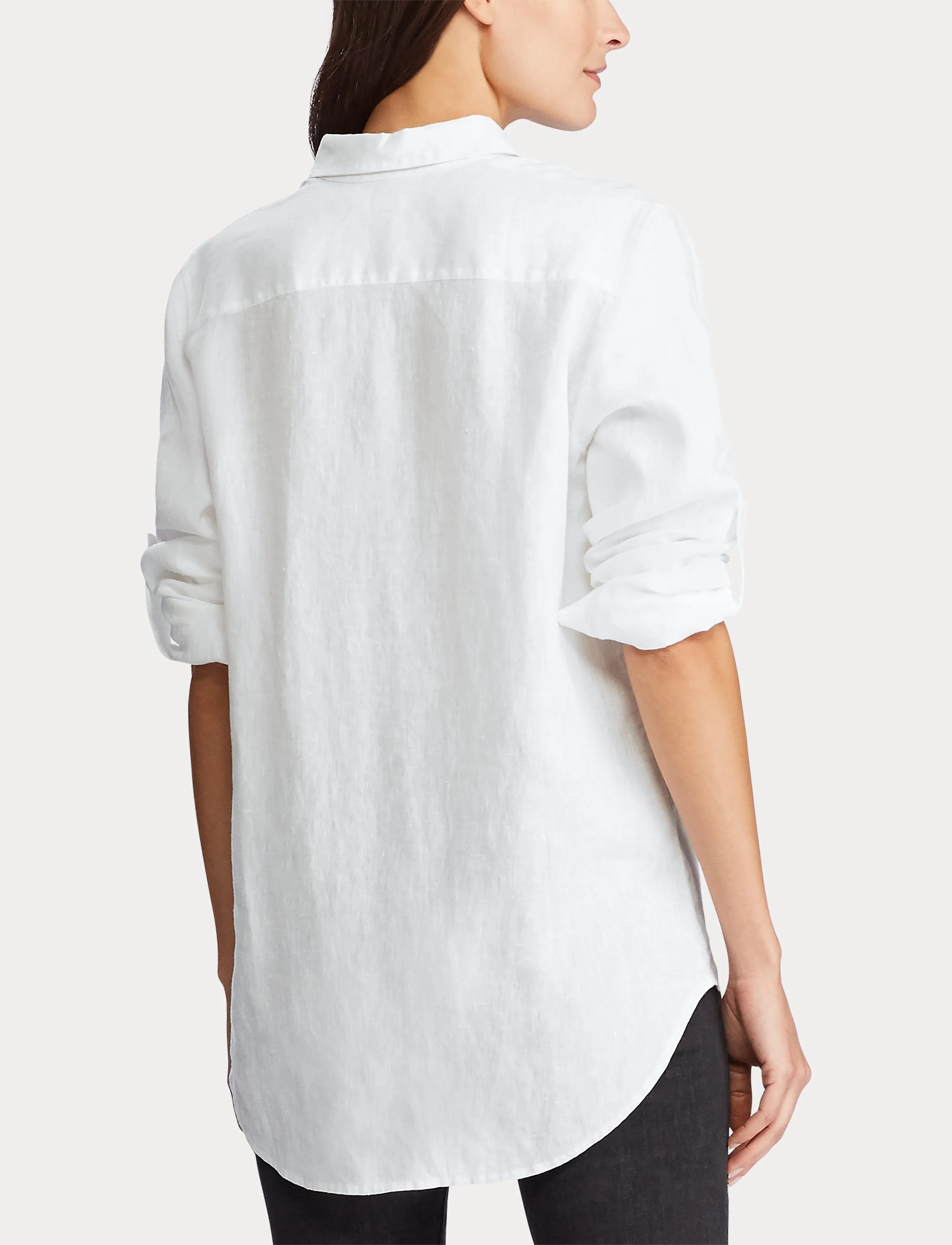 Lauren Ralph Lauren - Relaxed Fit Linen Roll Tab–Sleeve Shirt - leinenhemden - white - 4