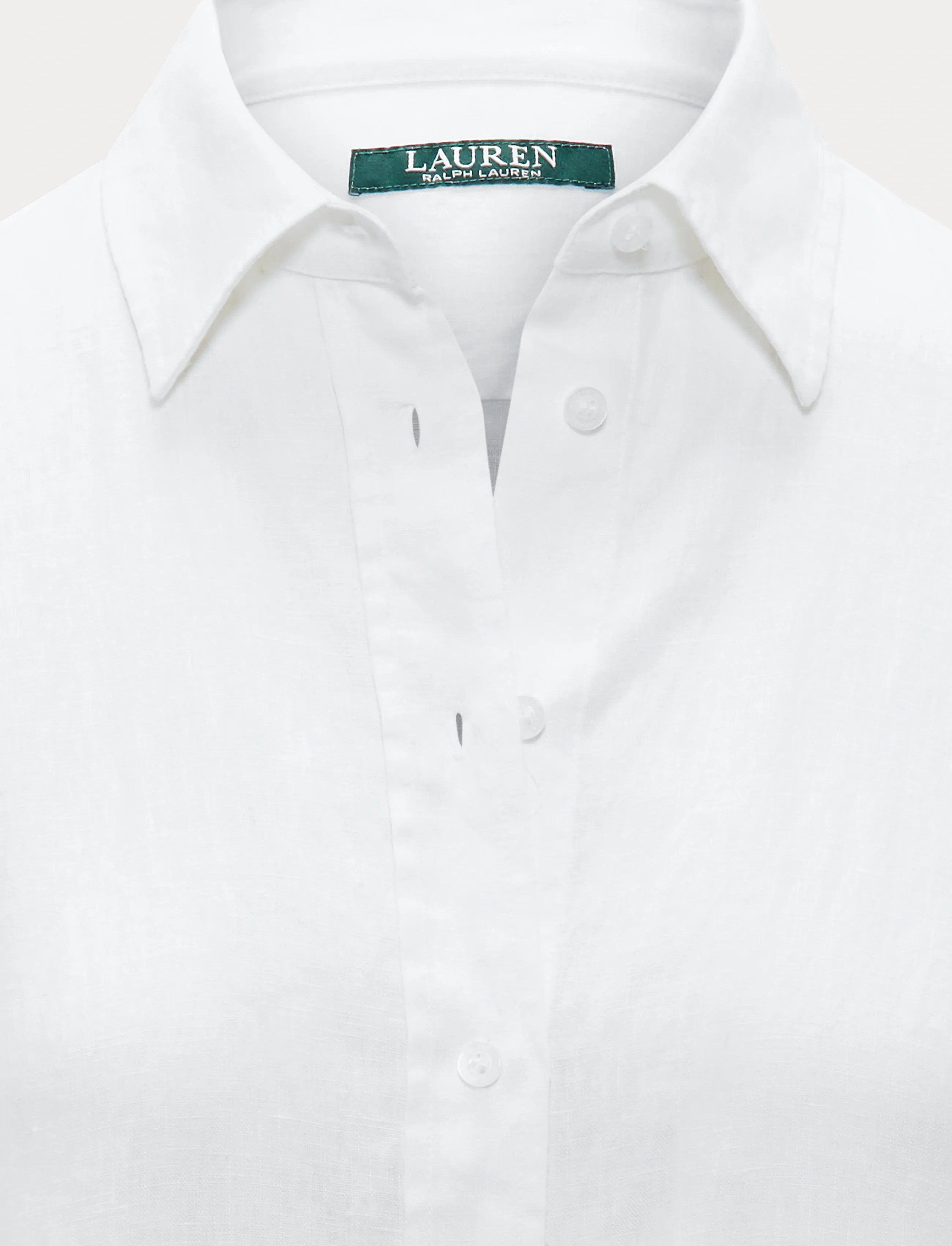 Lauren Ralph Lauren - Relaxed Fit Linen Roll Tab–Sleeve Shirt - leinenhemden - white - 5