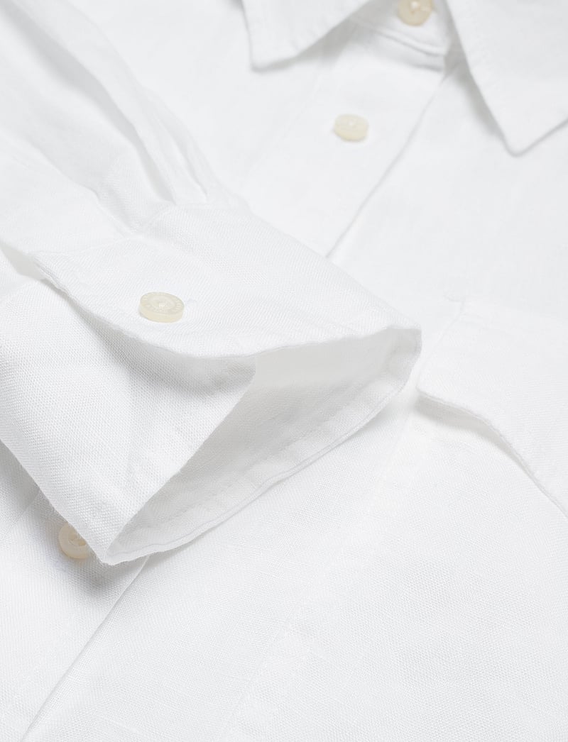 Lauren Ralph Lauren - Relaxed Fit Belted Linen Shirt - linneskjortor - white - 3